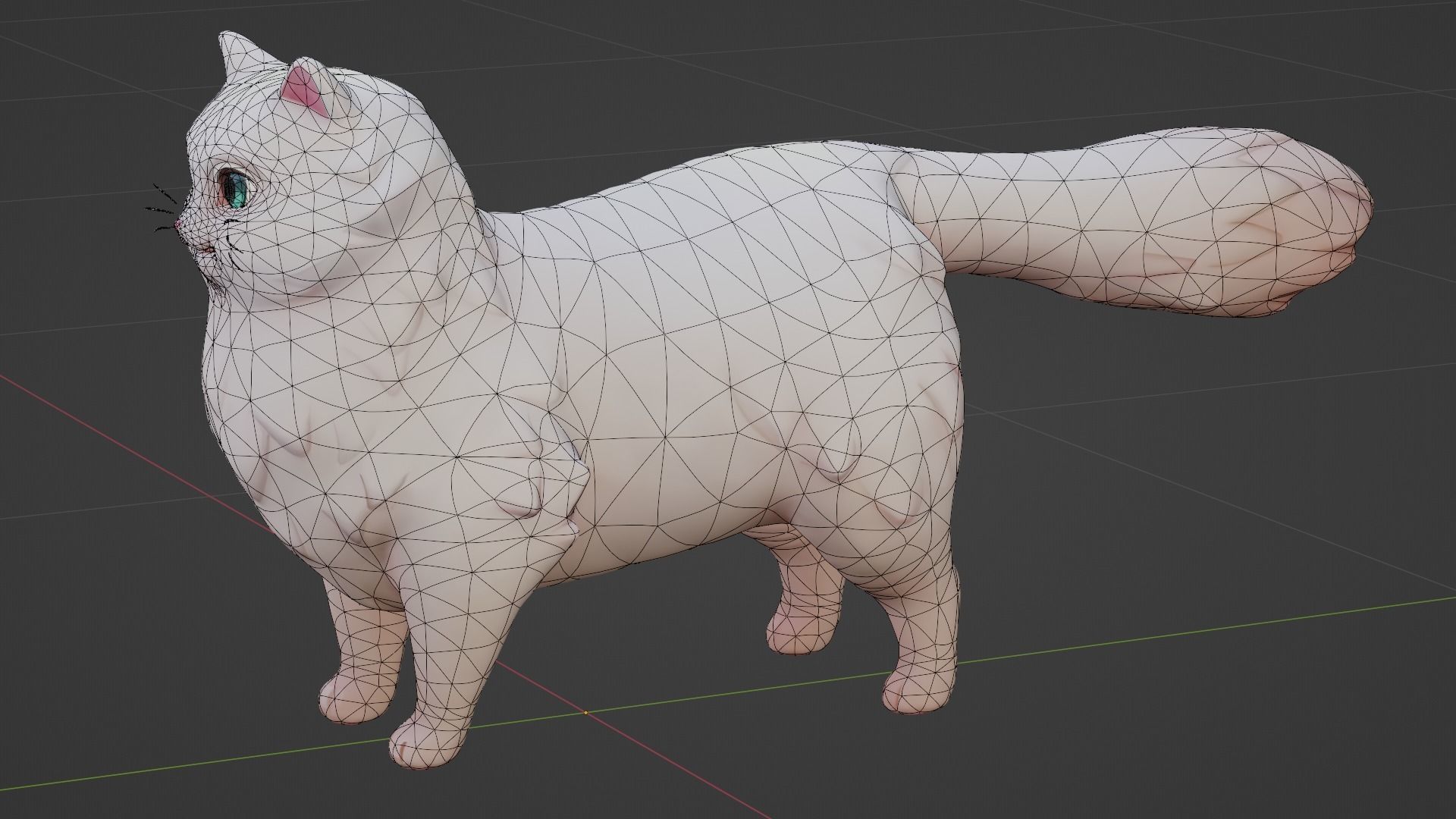 CAT - MITIZI Low-poly 3D model_3