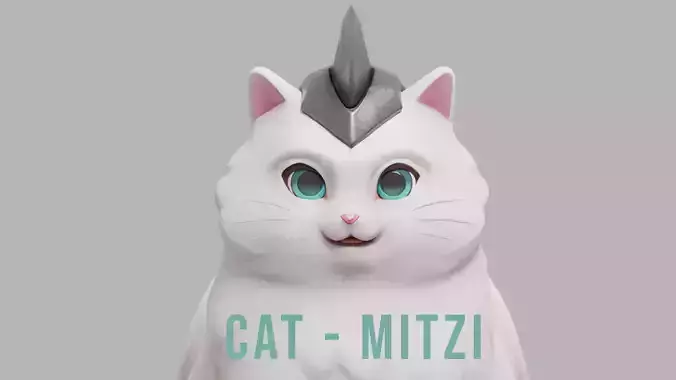 CAT - MITIZI  Low-poly 3D model