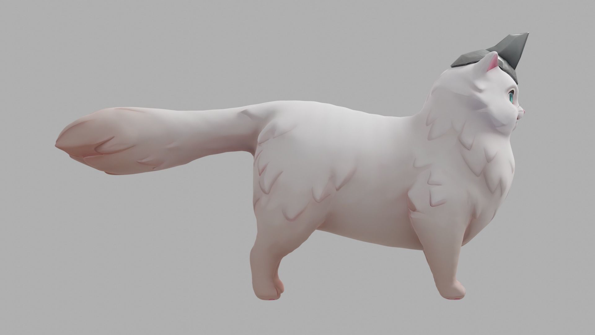 CAT - MITIZI Low-poly 3D model_7