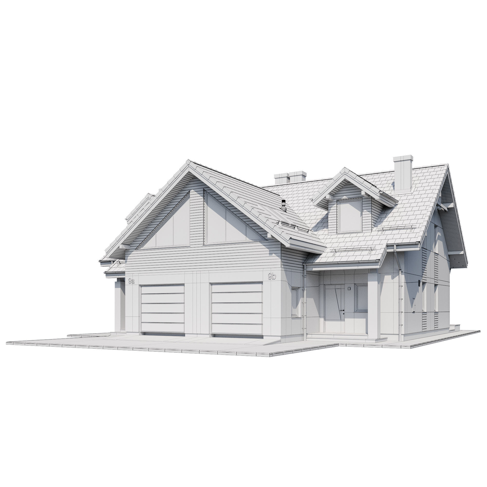 Cottage V9 3D model_1