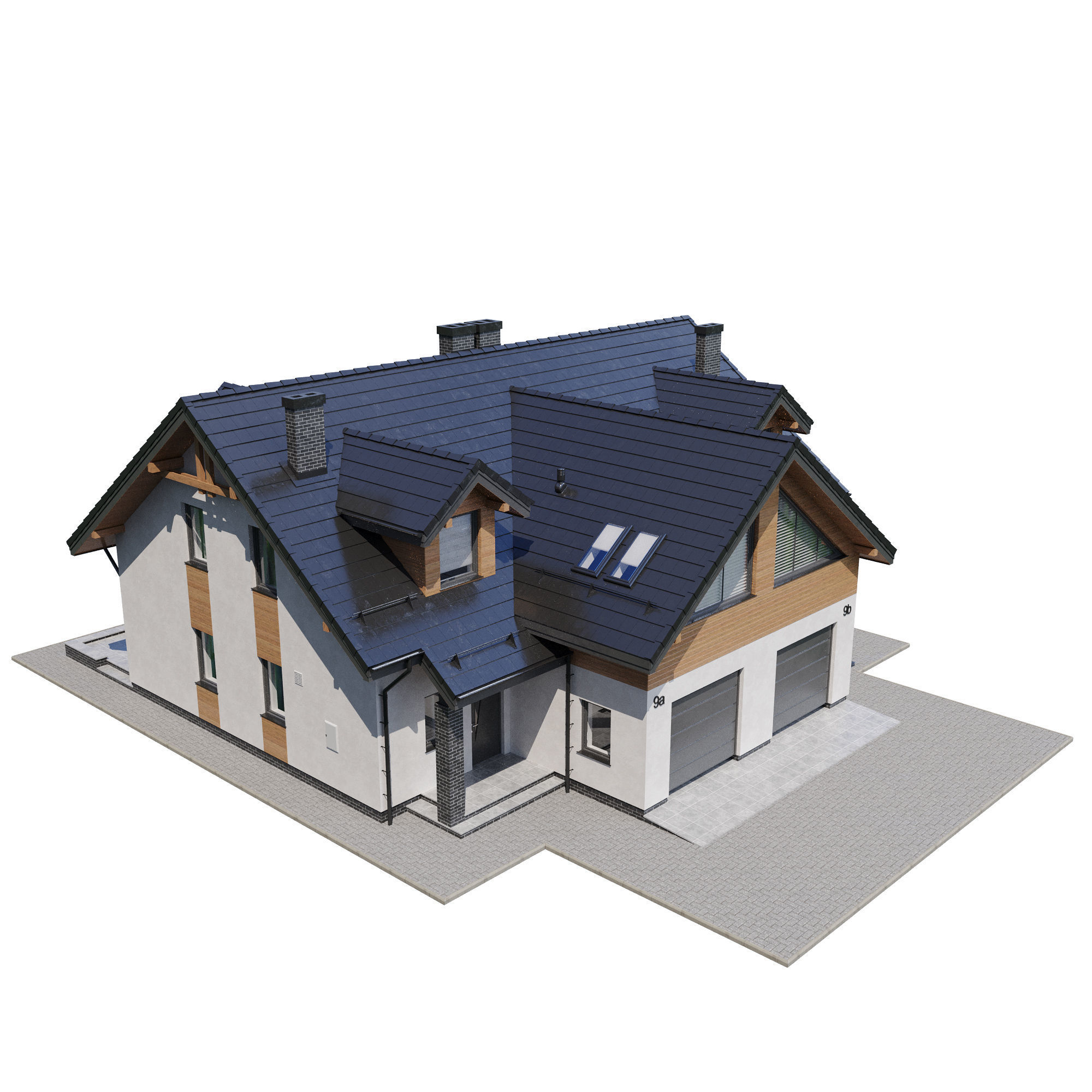 Cottage V9 3D model_8