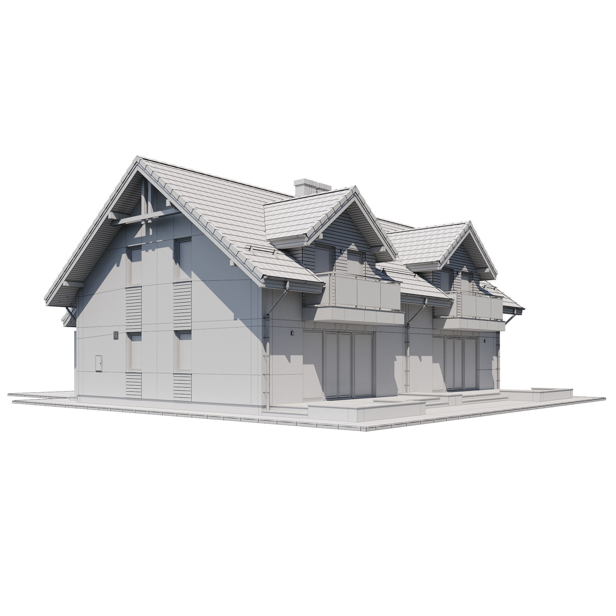 Cottage V9 3D model_3