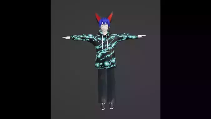VRChat Male Model Low-poly 3D model