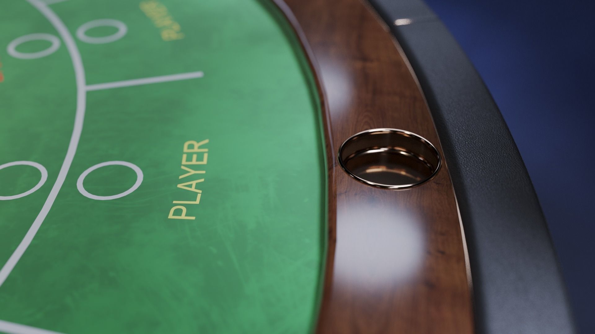 Casino Baccarat Table 3D model_9