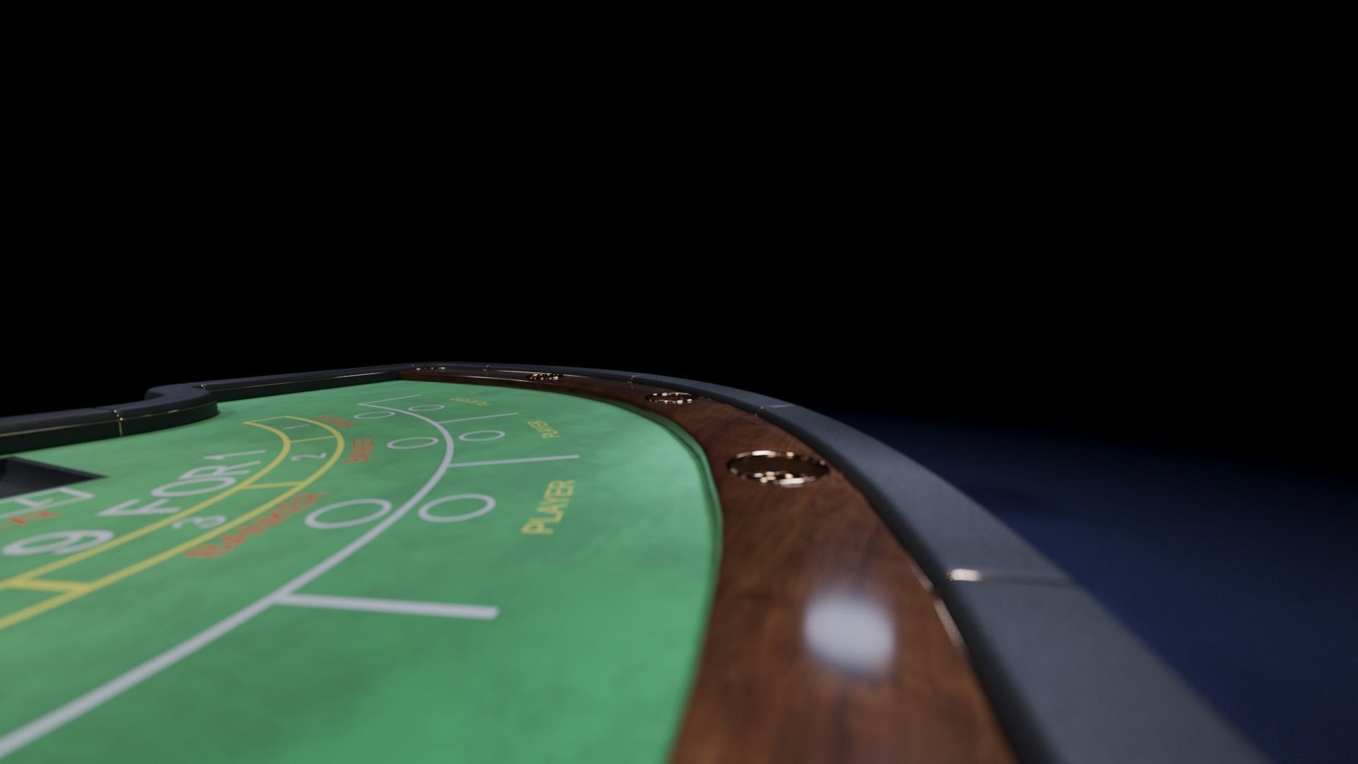 Casino Baccarat Table 3D model_5