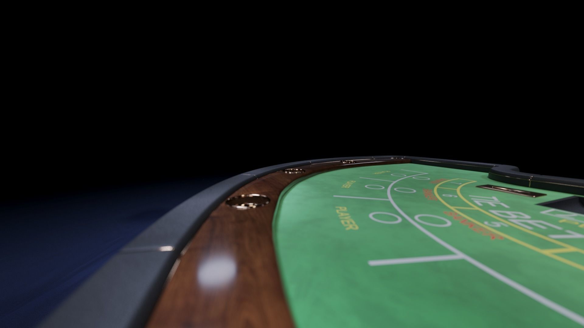 Casino Baccarat Table 3D model_7