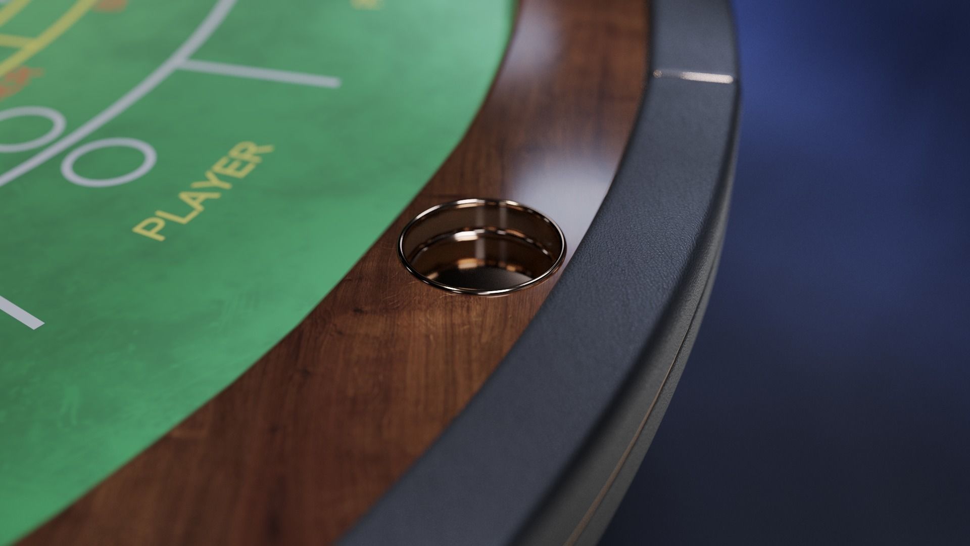 Casino Baccarat Table 3D model_8
