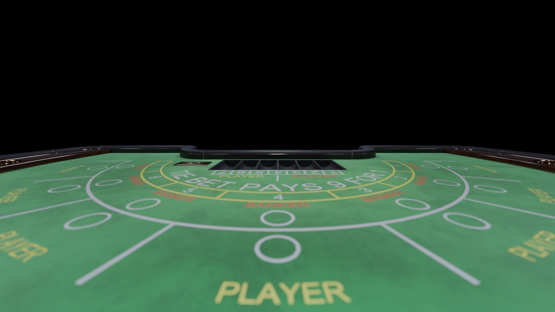 Casino Baccarat Table 3D model_6