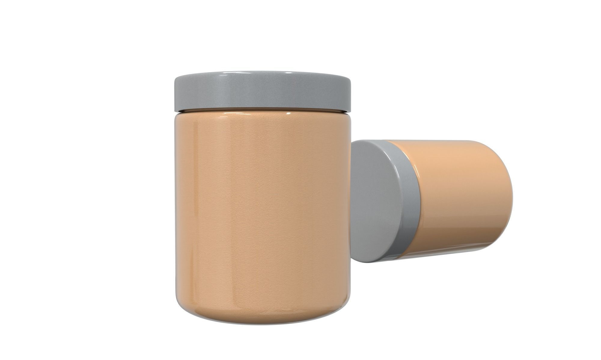 Smoothie or Protein Jar Bottle with 3D product Mockup 3D model_1