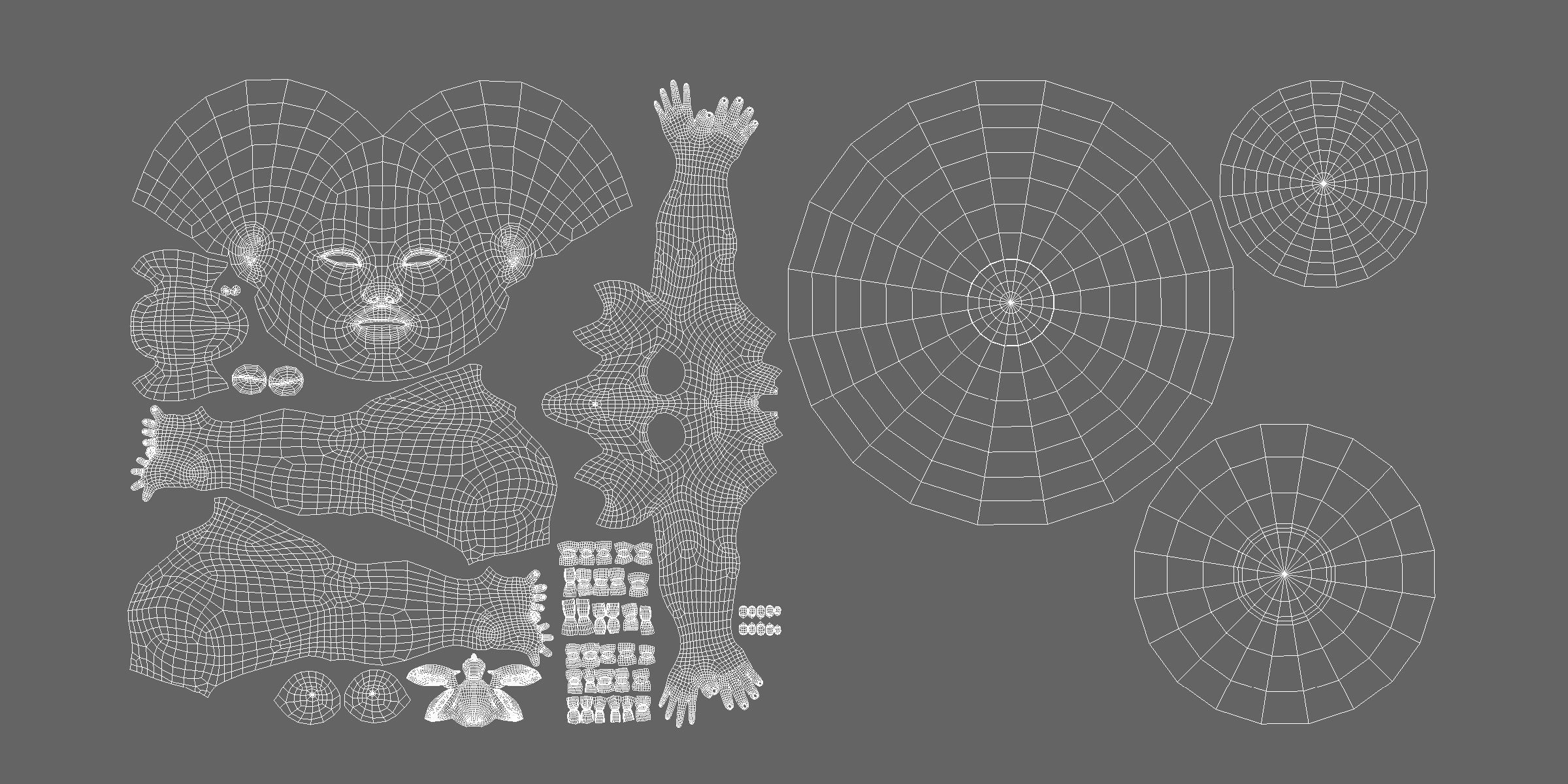 Female  BaseMesh Low-poly 3D model_5