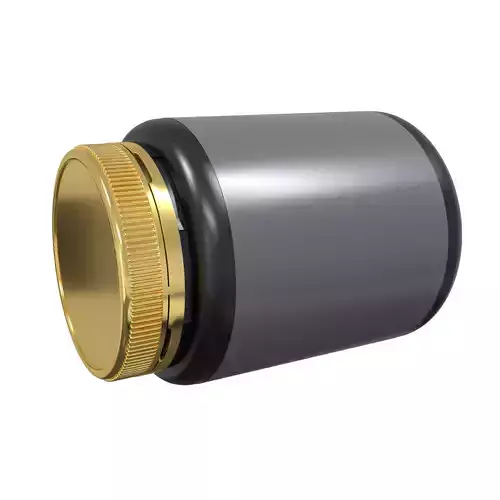 Black Protein Jar Bottle with 3D Product Mockup