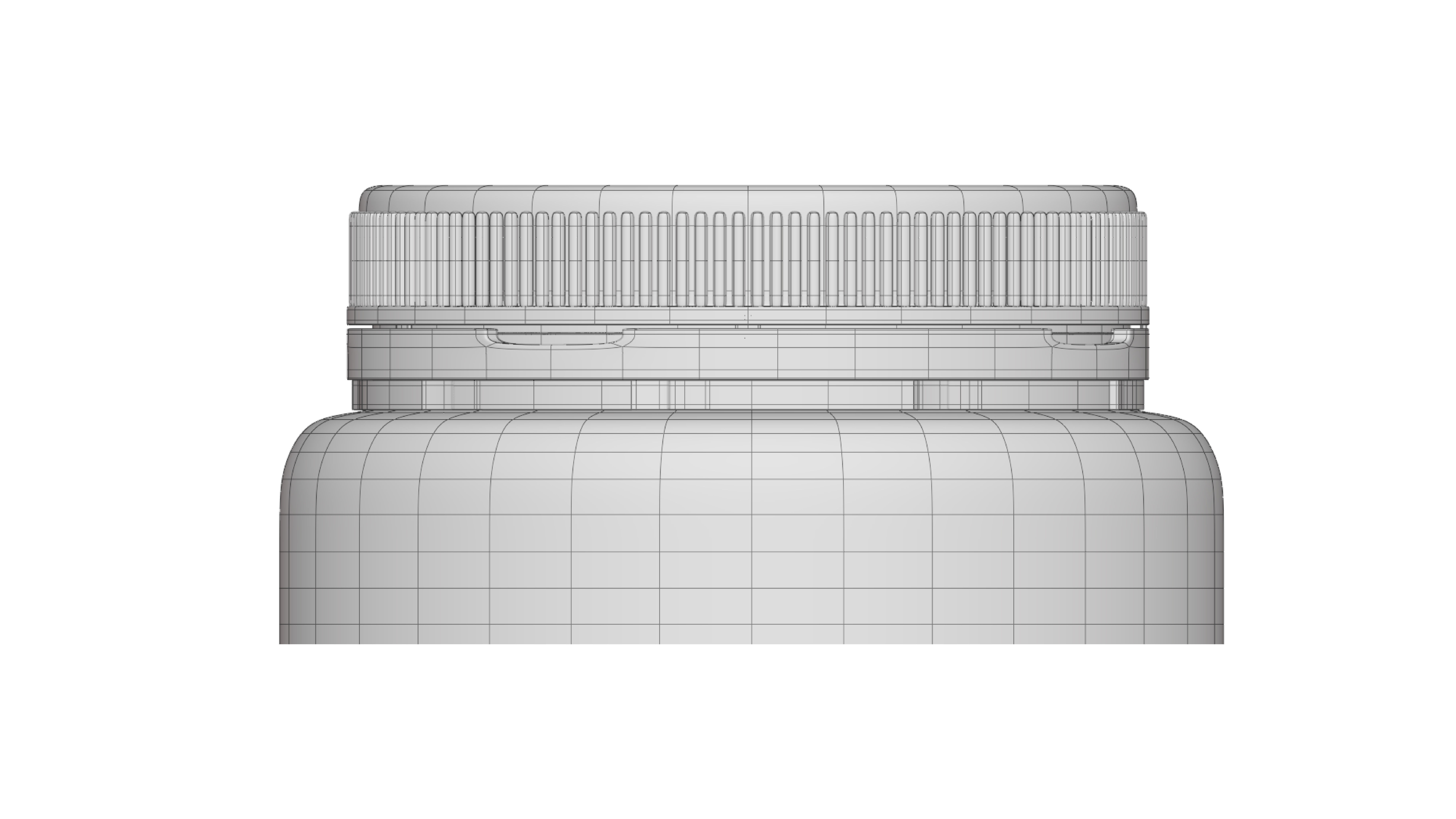 Black Protein Jar Bottle with 3D Product Mockup 3D model_3