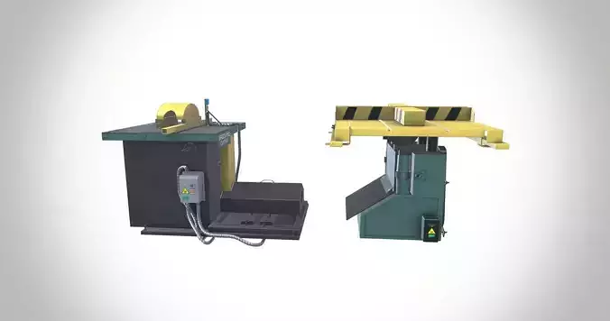 Wood Cutting Slitting Machine Low-poly 3D model
