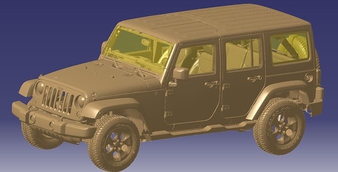 Jeep Wrangler Unlimited Sahara 2013 Vehicle 3d scan model  3D model