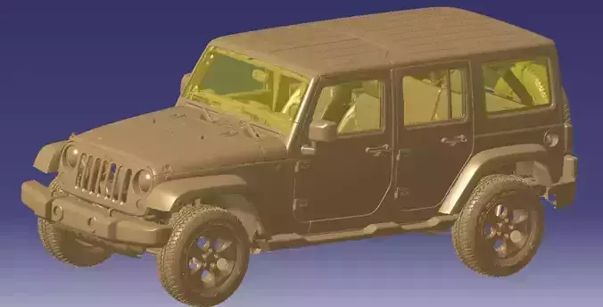Jeep Wrangler Unlimited Sahara 2013 Vehicle 3d scan model  3D model