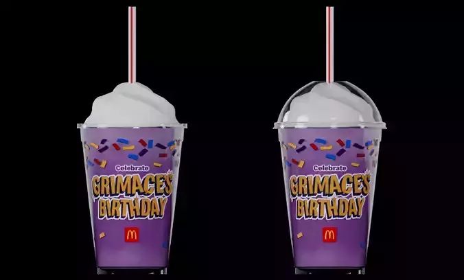 The McDonalds Grimace Shake Low-poly 3D model