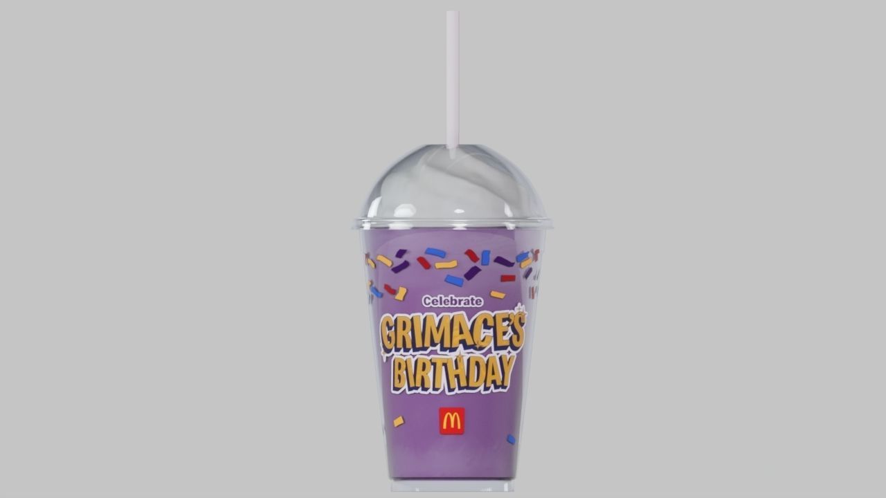 The McDonalds Grimace Shake Low-poly 3D model_1