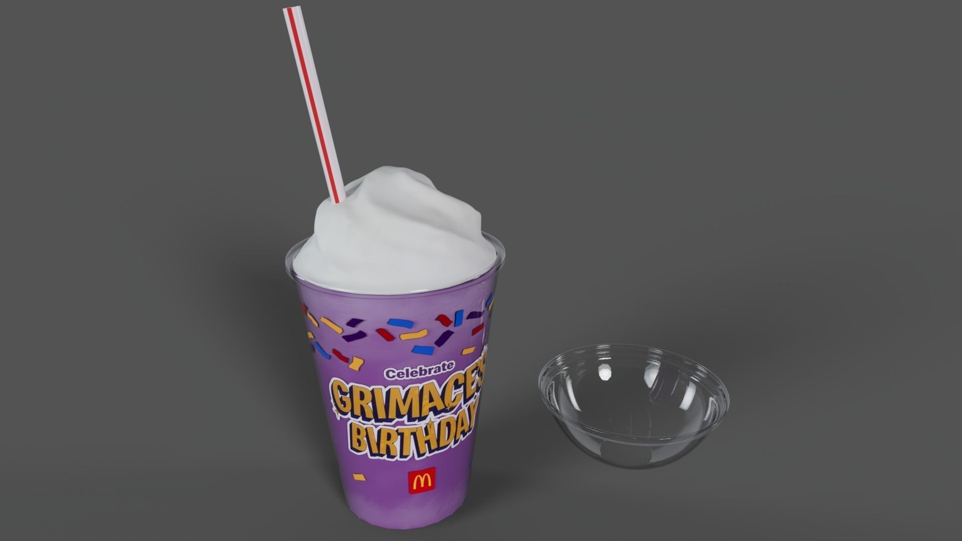 The McDonalds Grimace Shake Low-poly 3D model_6
