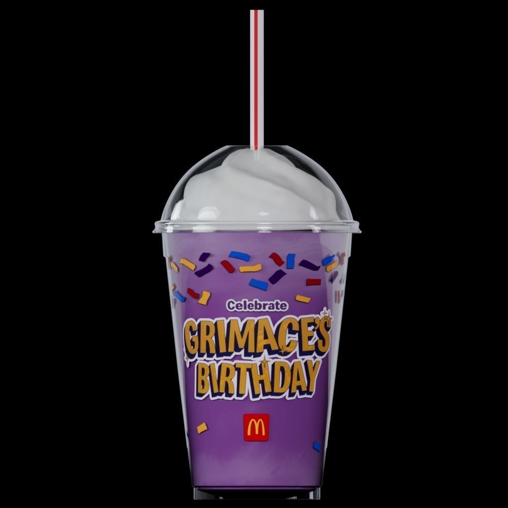 The McDonalds Grimace Shake Low-poly 3D model_3