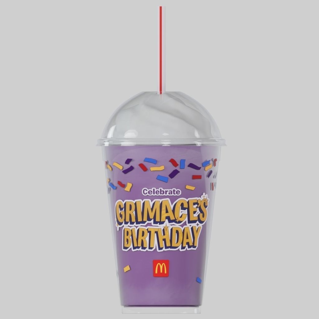 The McDonalds Grimace Shake Low-poly 3D model_4