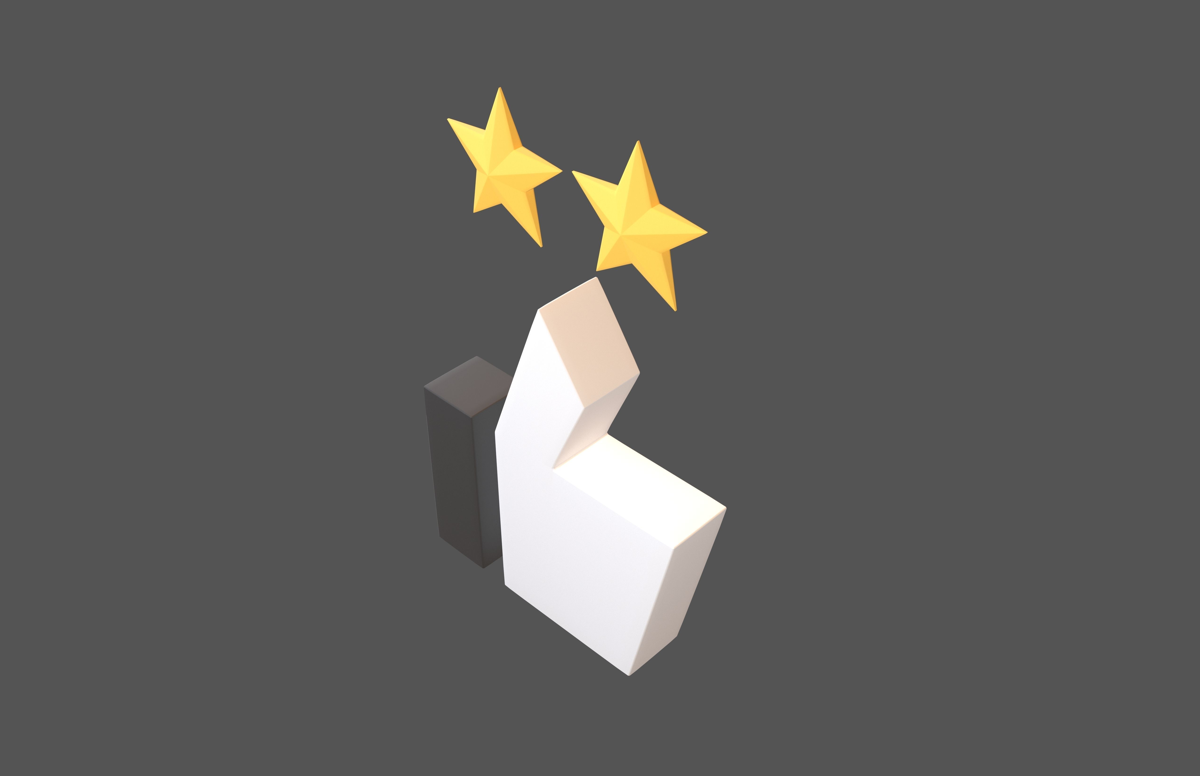 Rating Icon v3 002 Low-poly 3D model_3