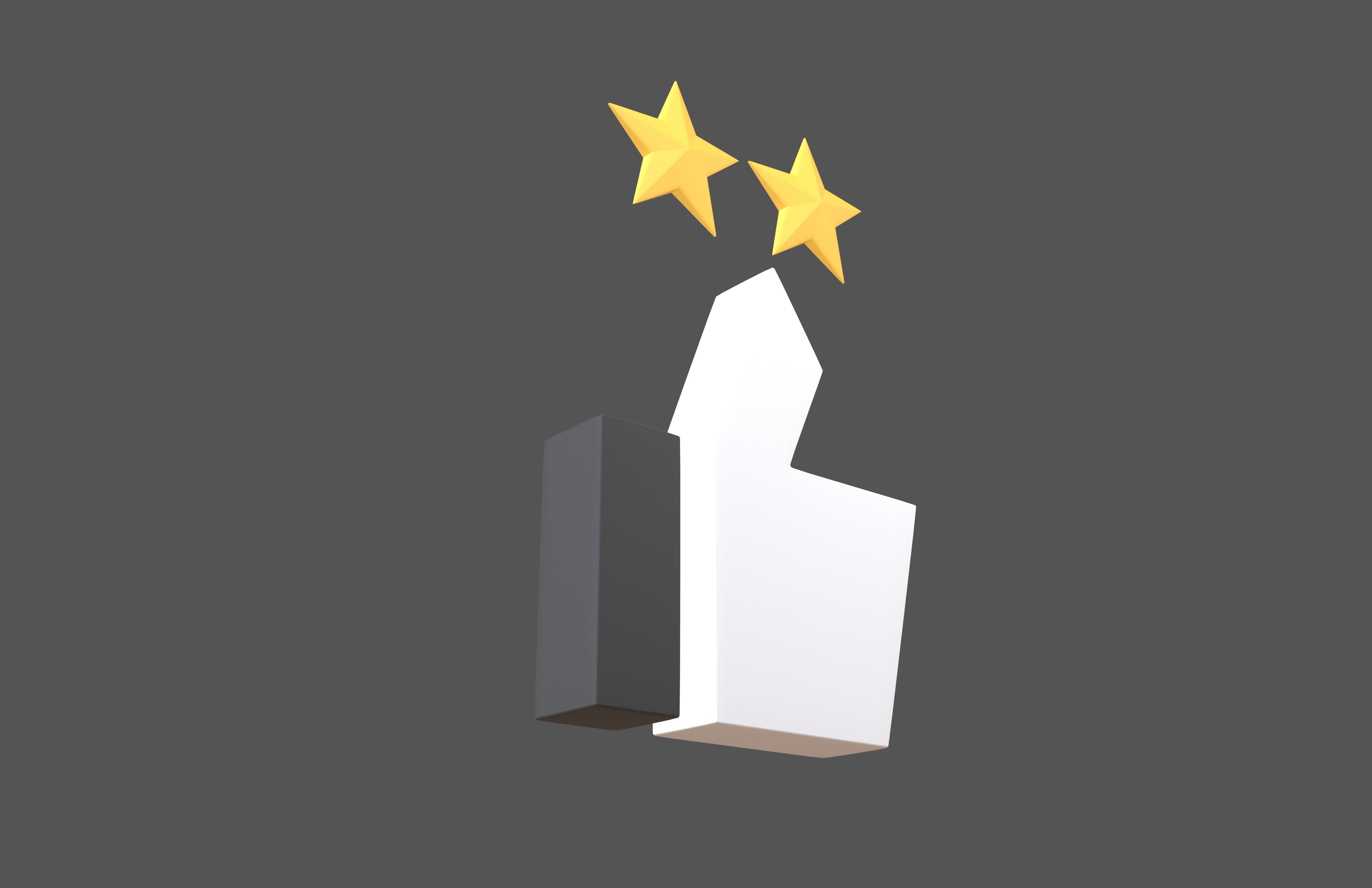 Rating Icon v3 002 Low-poly 3D model_2