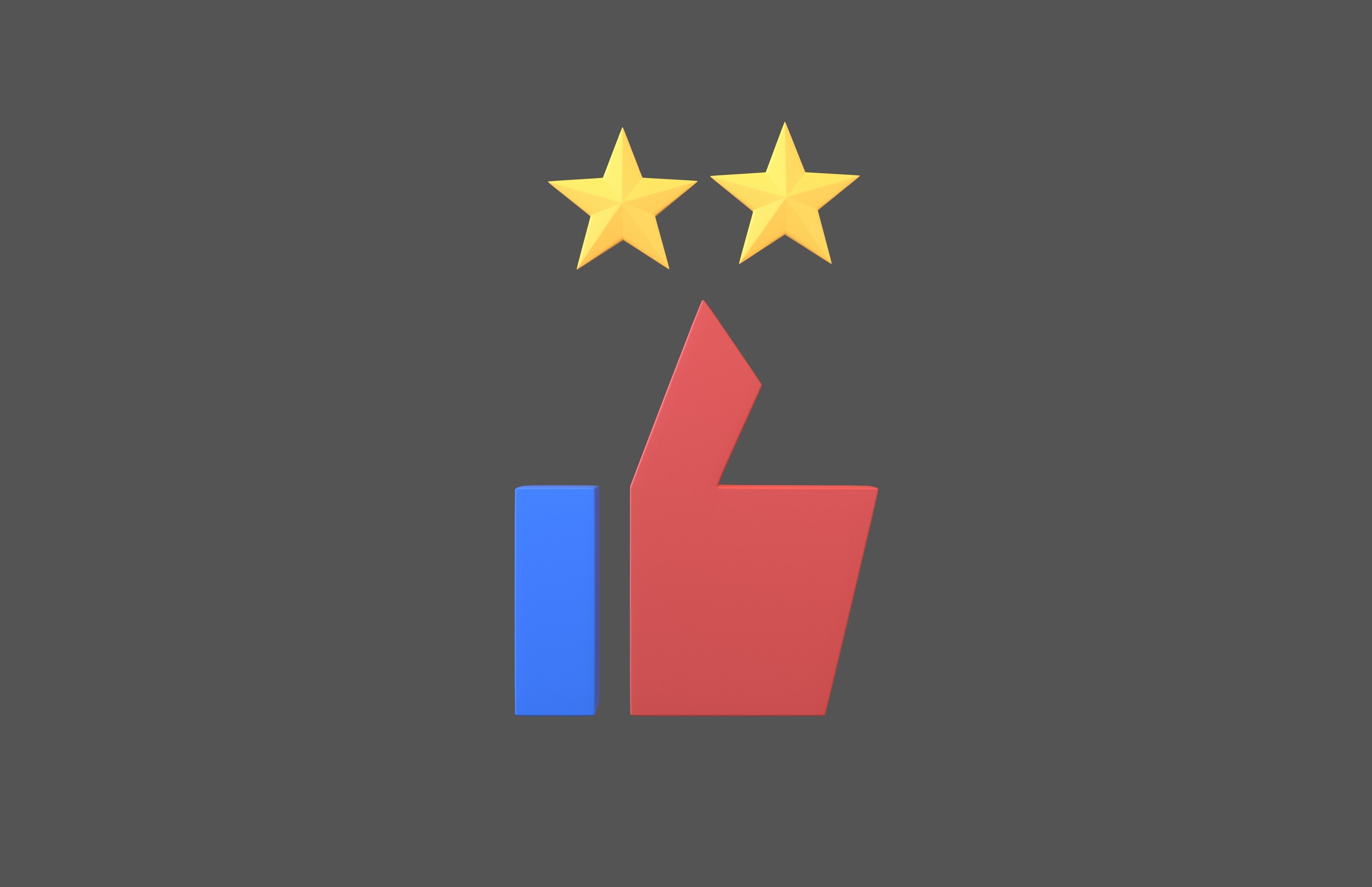 Rating Icon v3 003 Low-poly 3D model_2