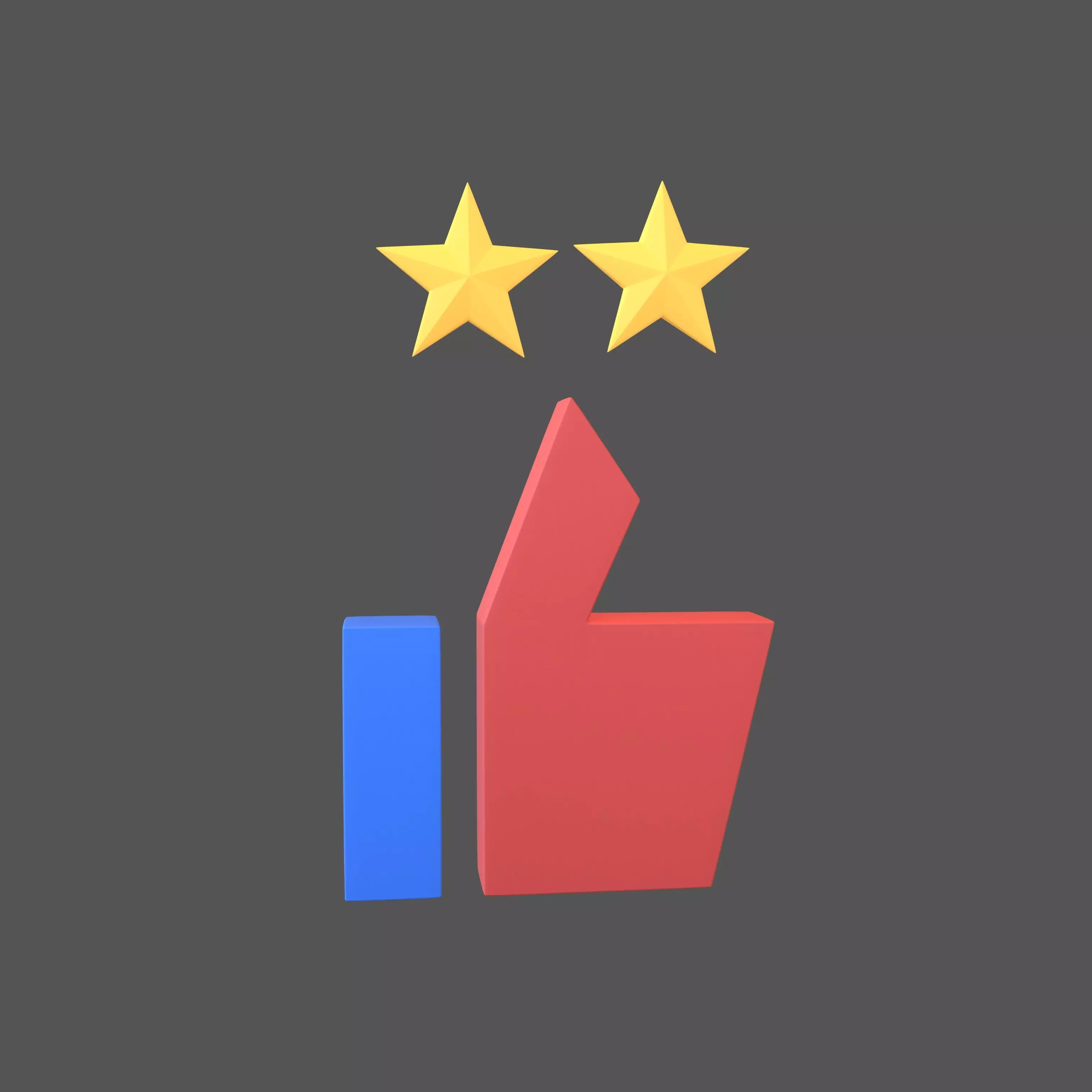 Rating Icon v3 003 Low-poly 3D model_0