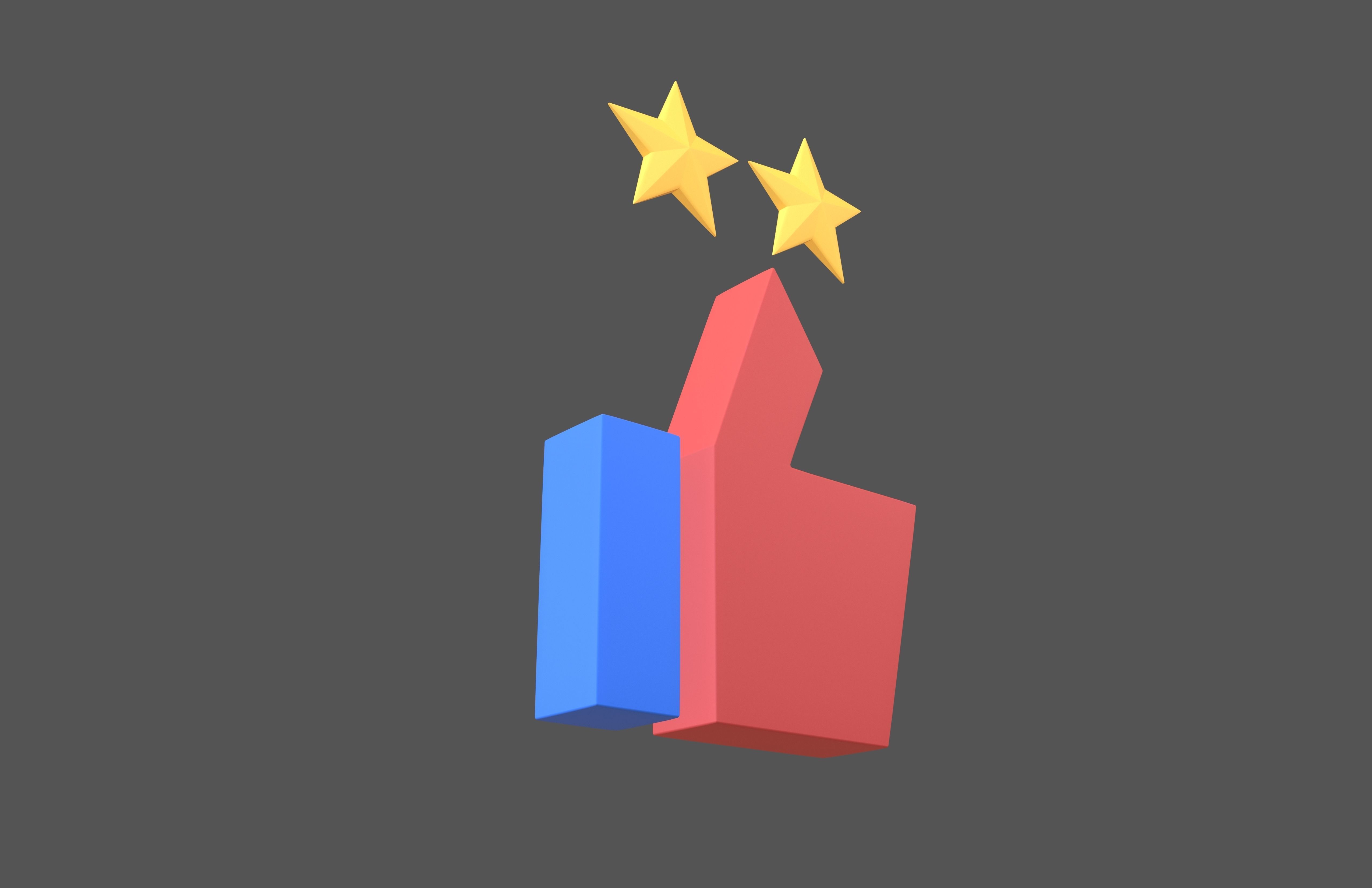 Rating Icon v3 003 Low-poly 3D model_3