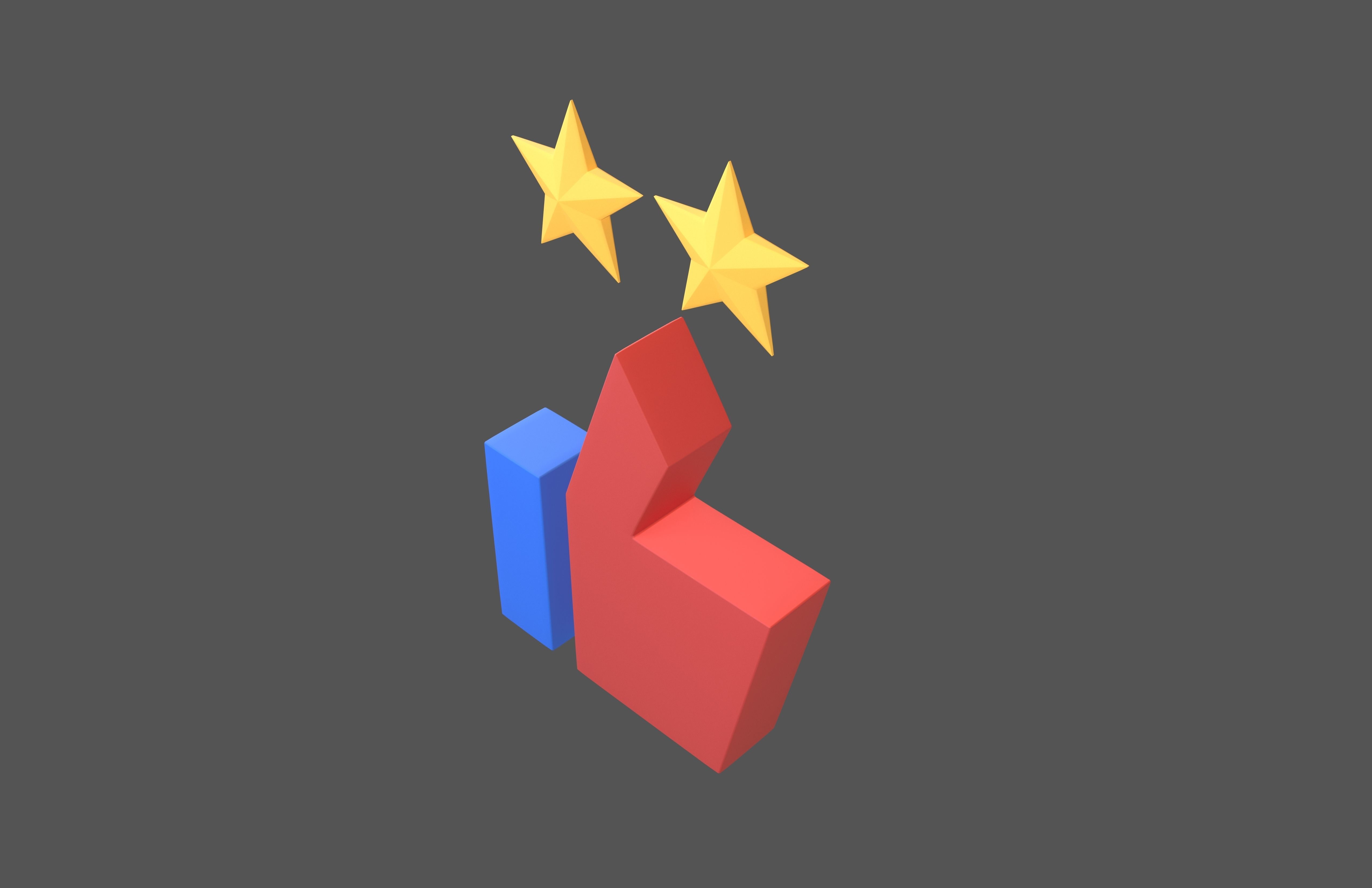 Rating Icon v3 003 Low-poly 3D model_1