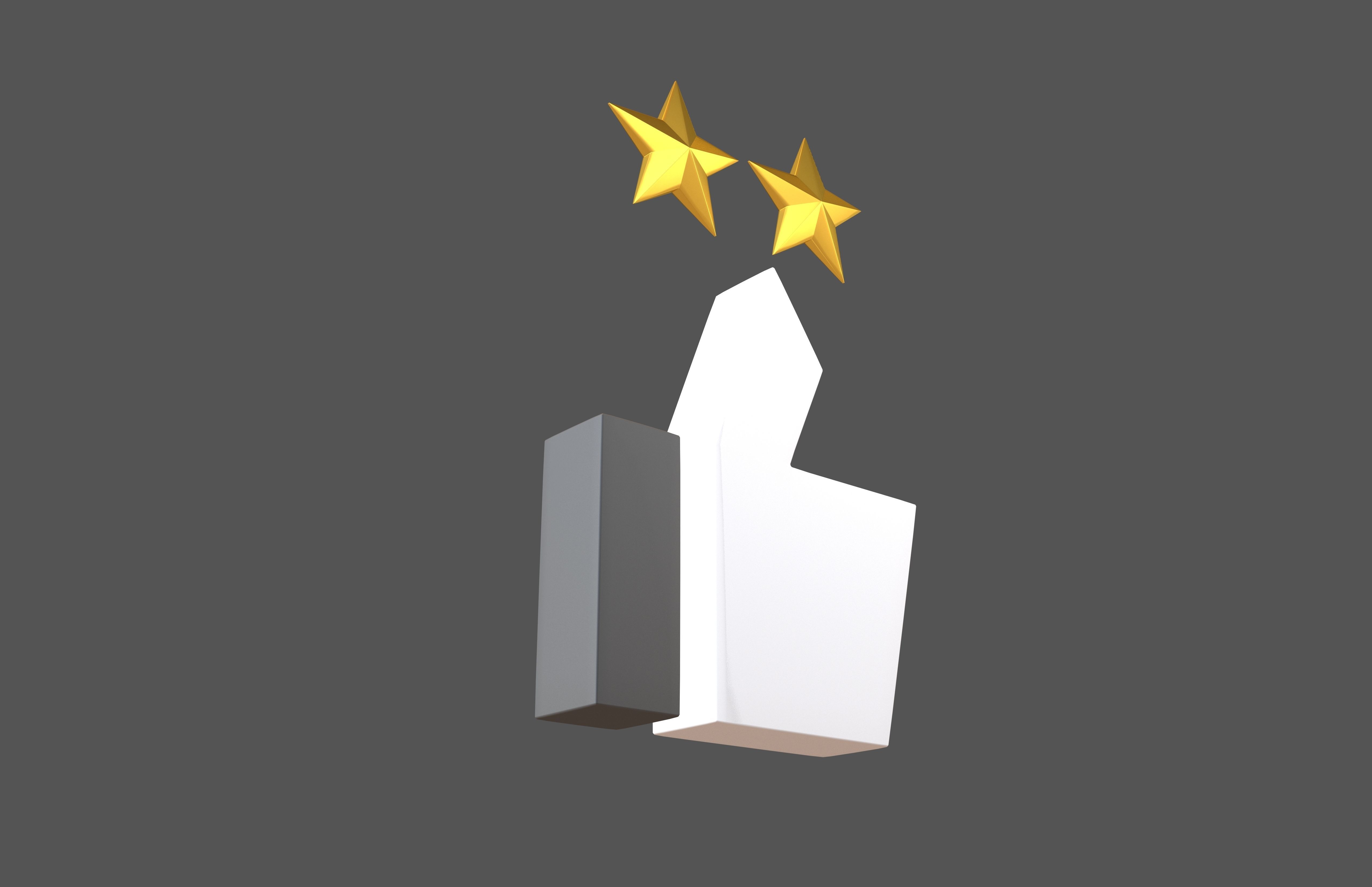 Rating Icon v3 006 Low-poly 3D model_3