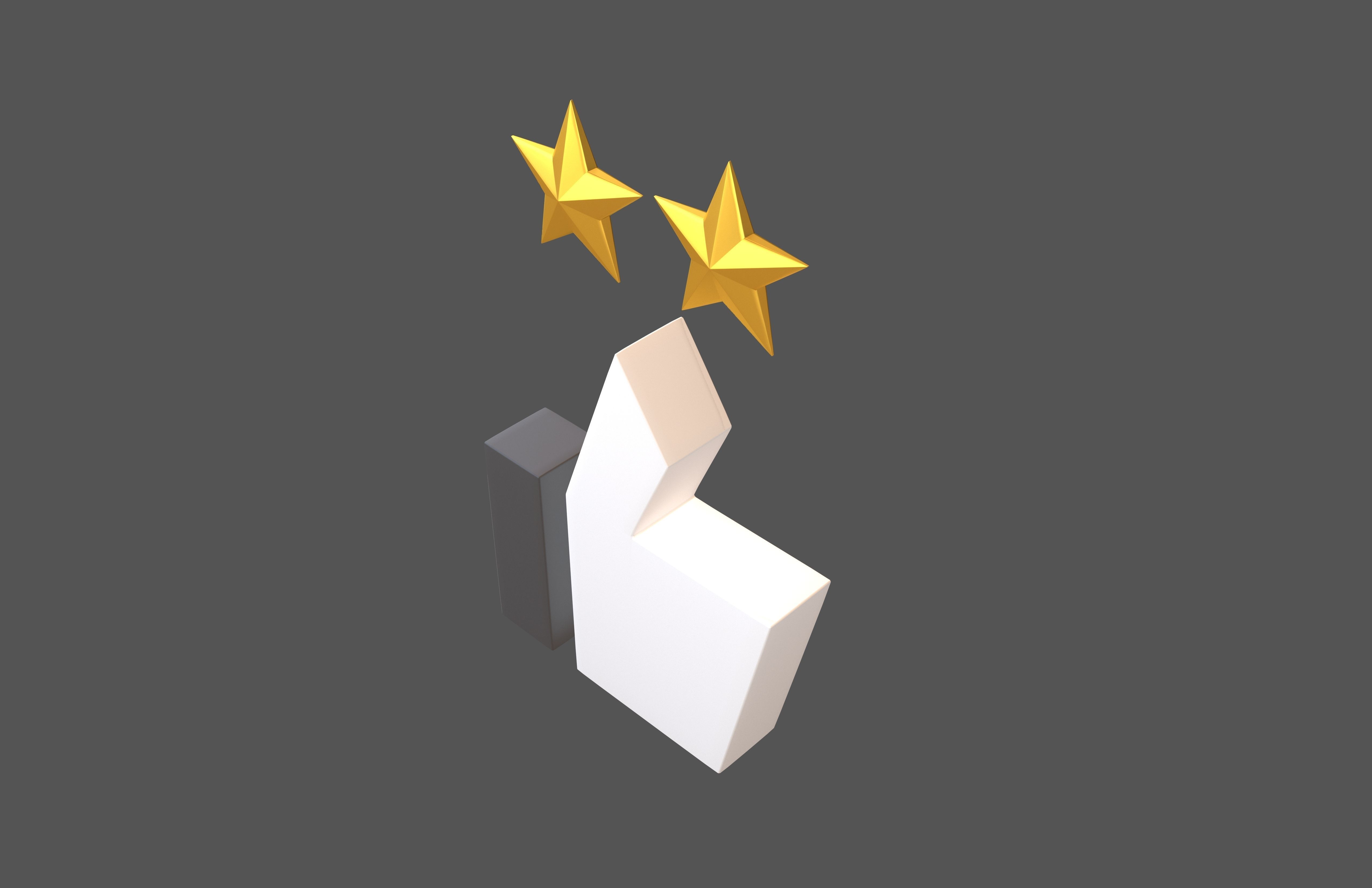 Rating Icon v3 006 Low-poly 3D model_2