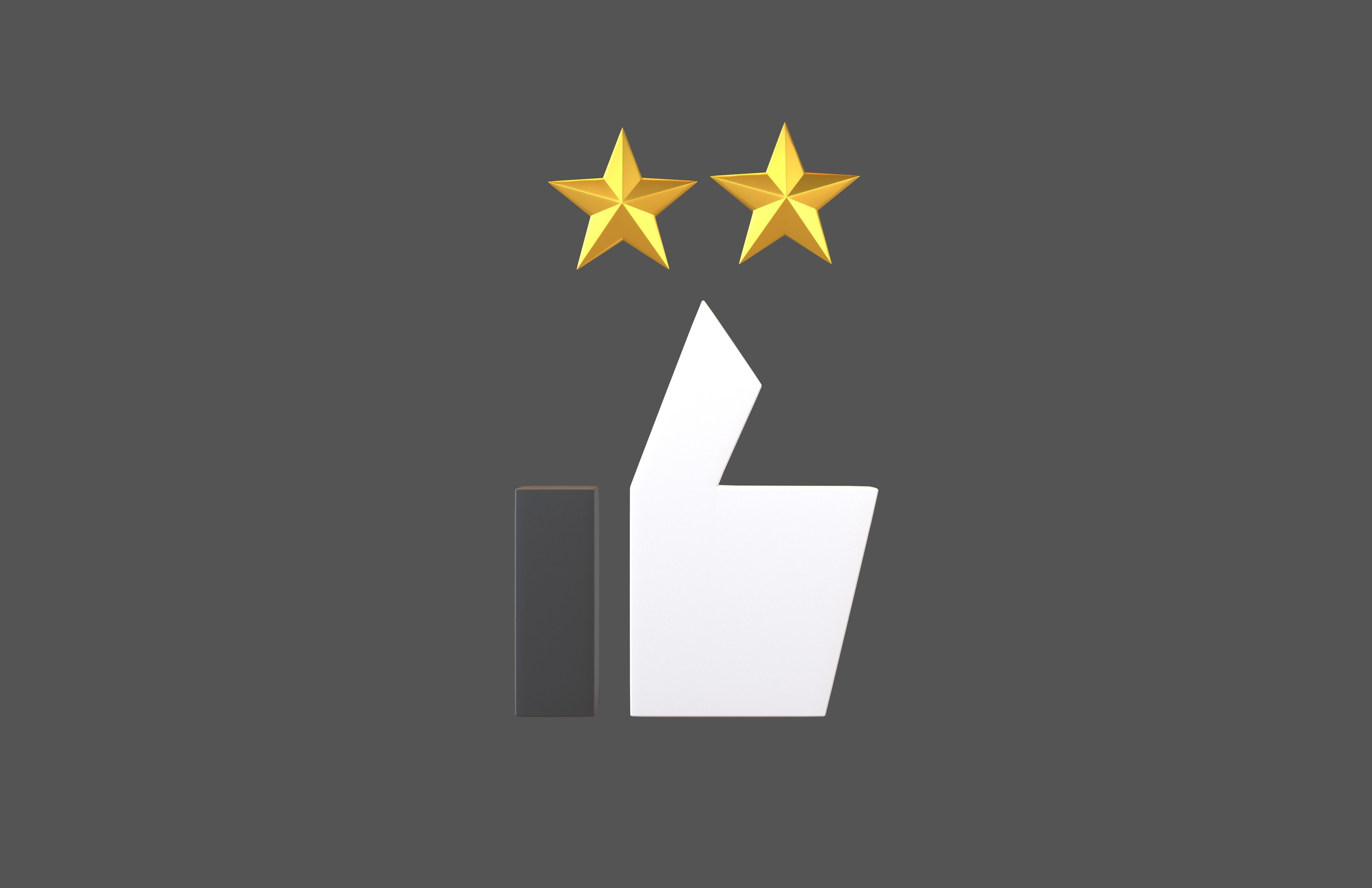 Rating Icon v3 006 Low-poly 3D model_1