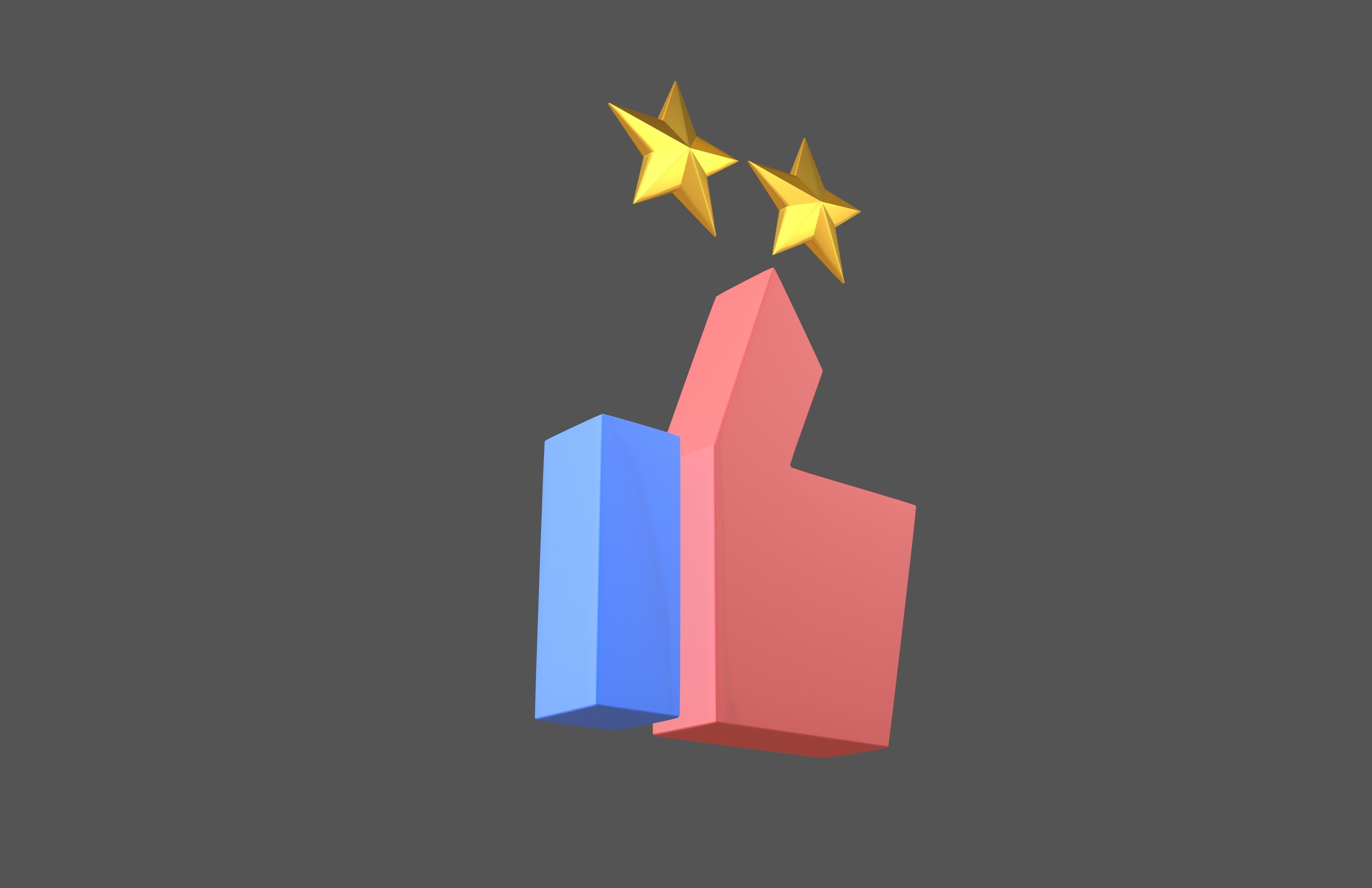 Rating Icon v3 007 Low-poly 3D model_3