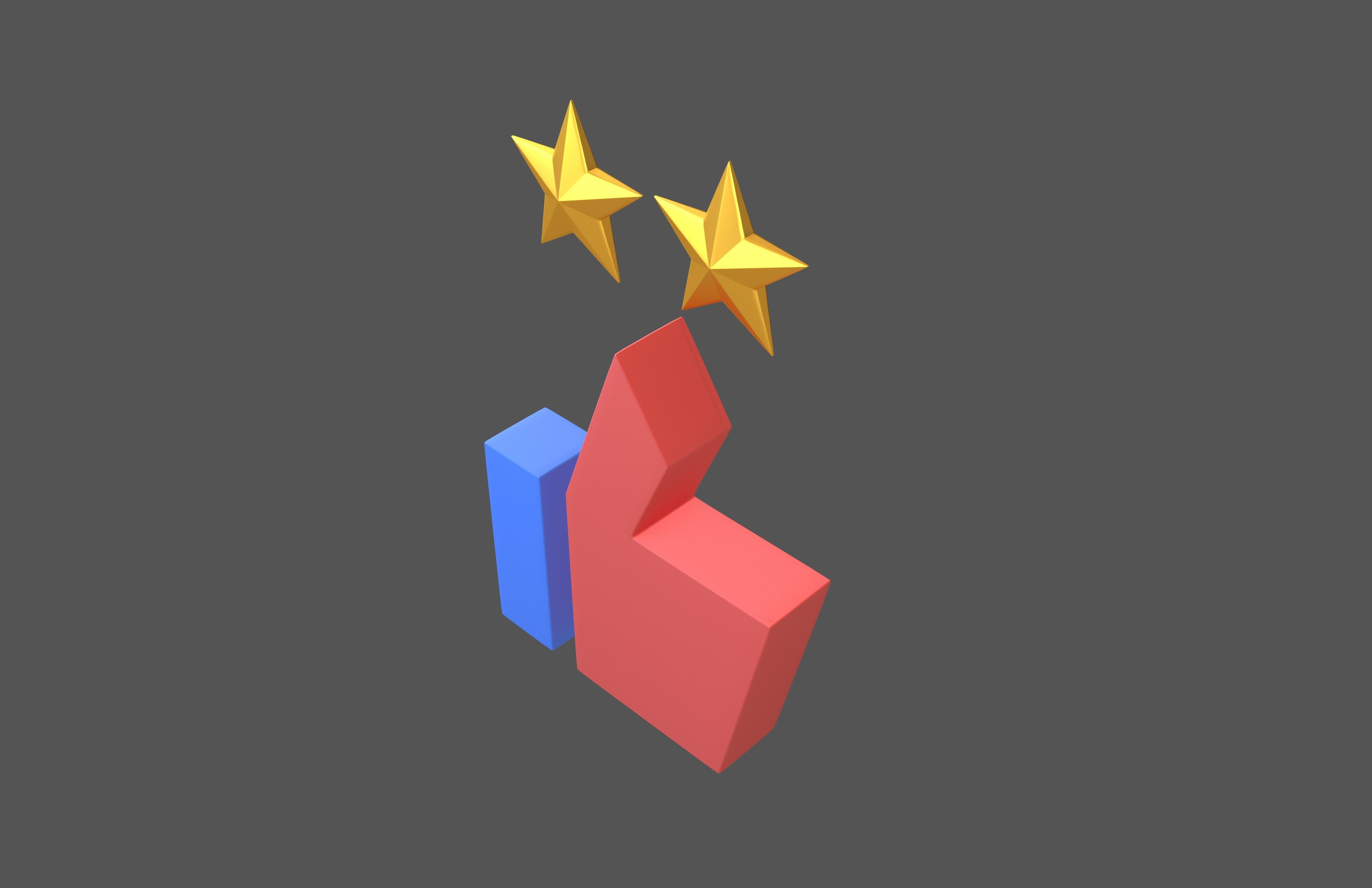 Rating Icon v3 007 Low-poly 3D model_2