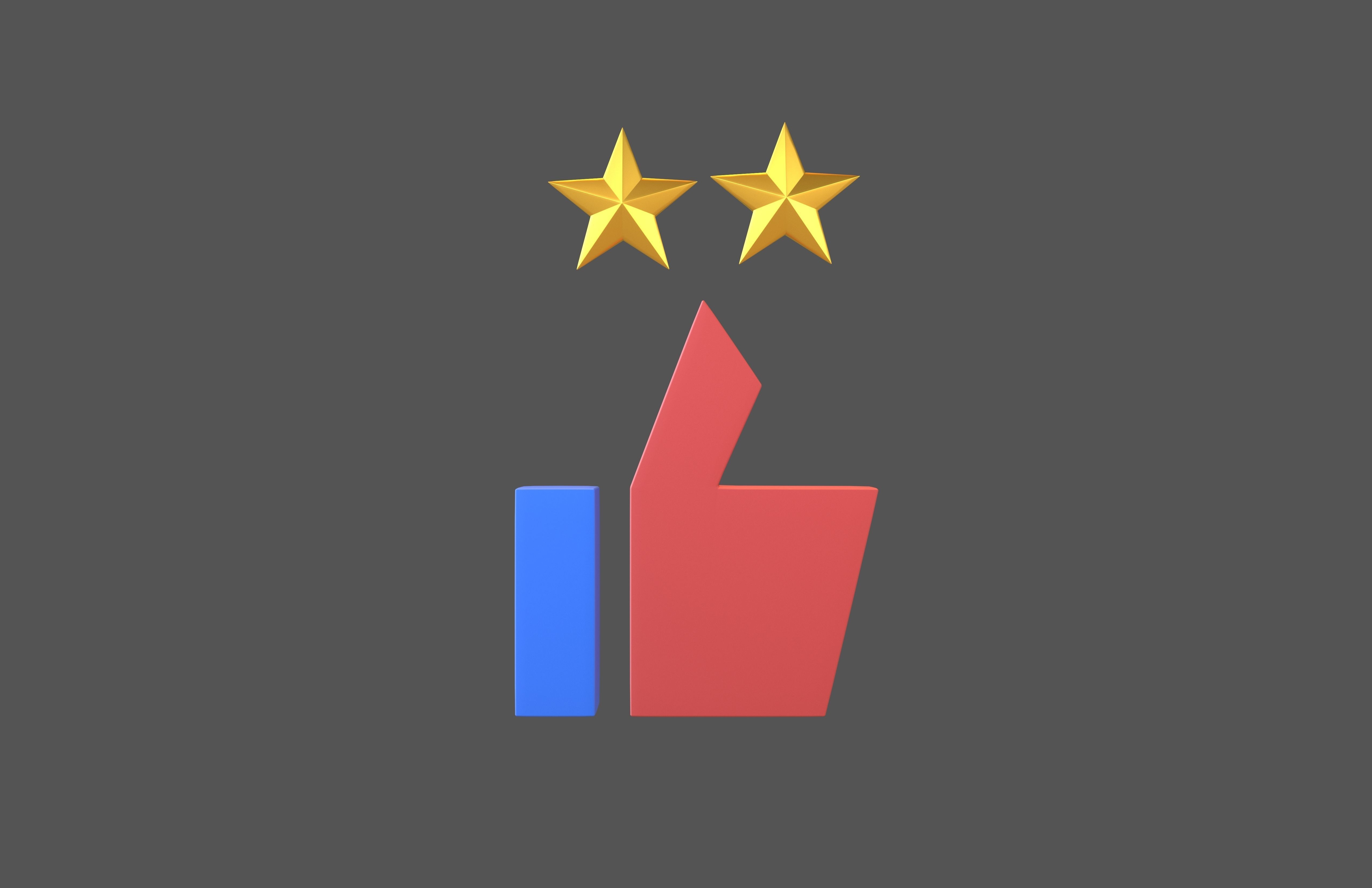 Rating Icon v3 007 Low-poly 3D model_1