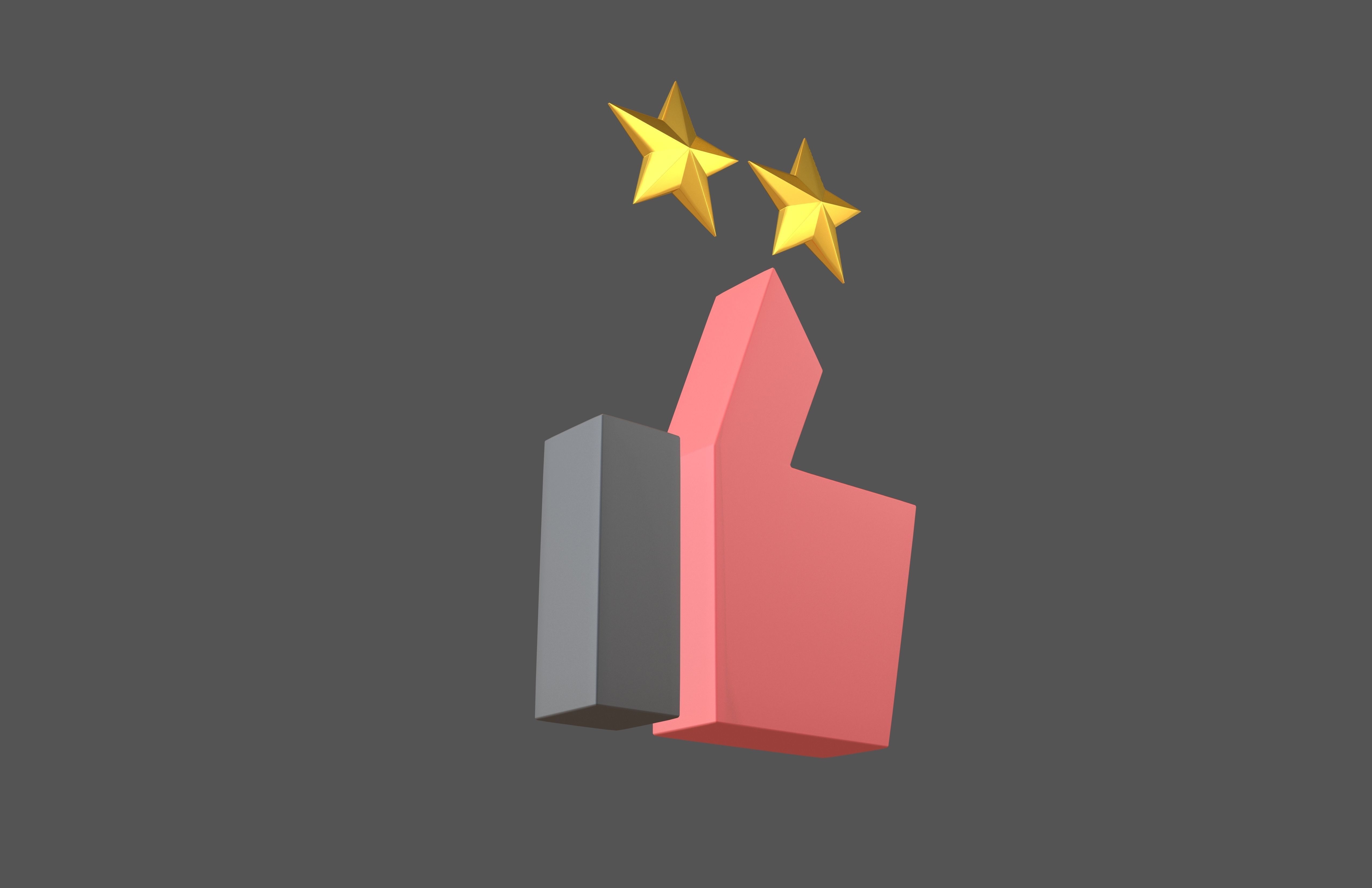 Rating Icon v3 008 Low-poly 3D model_14