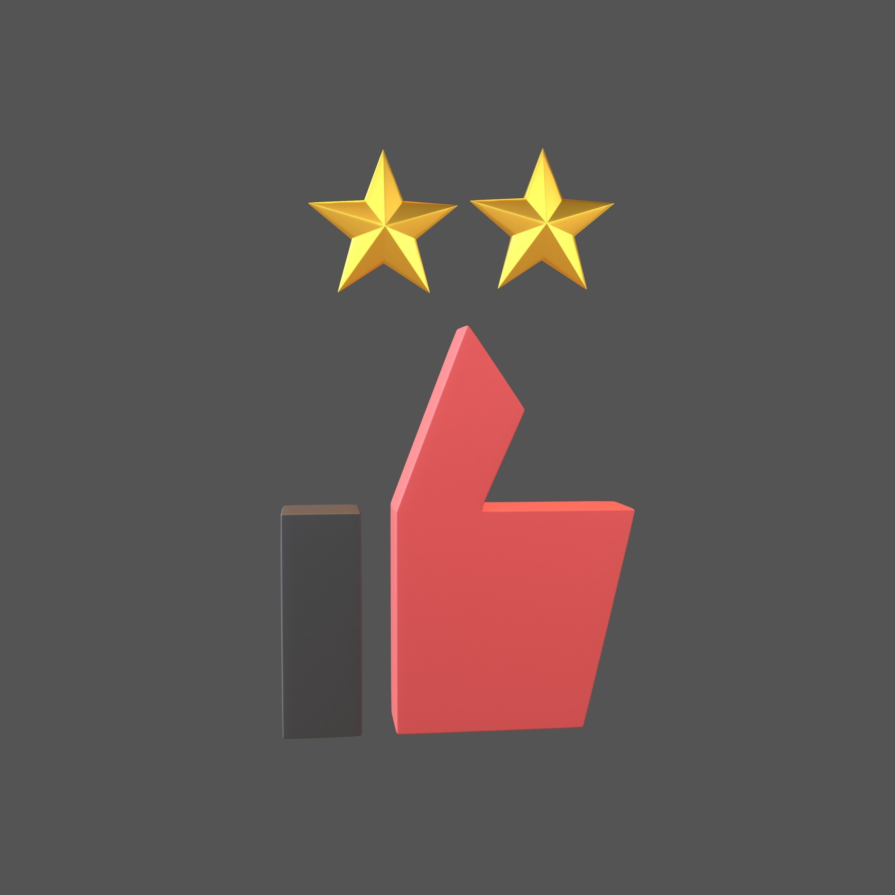 Rating Icon v3 008 Low-poly 3D model_10
