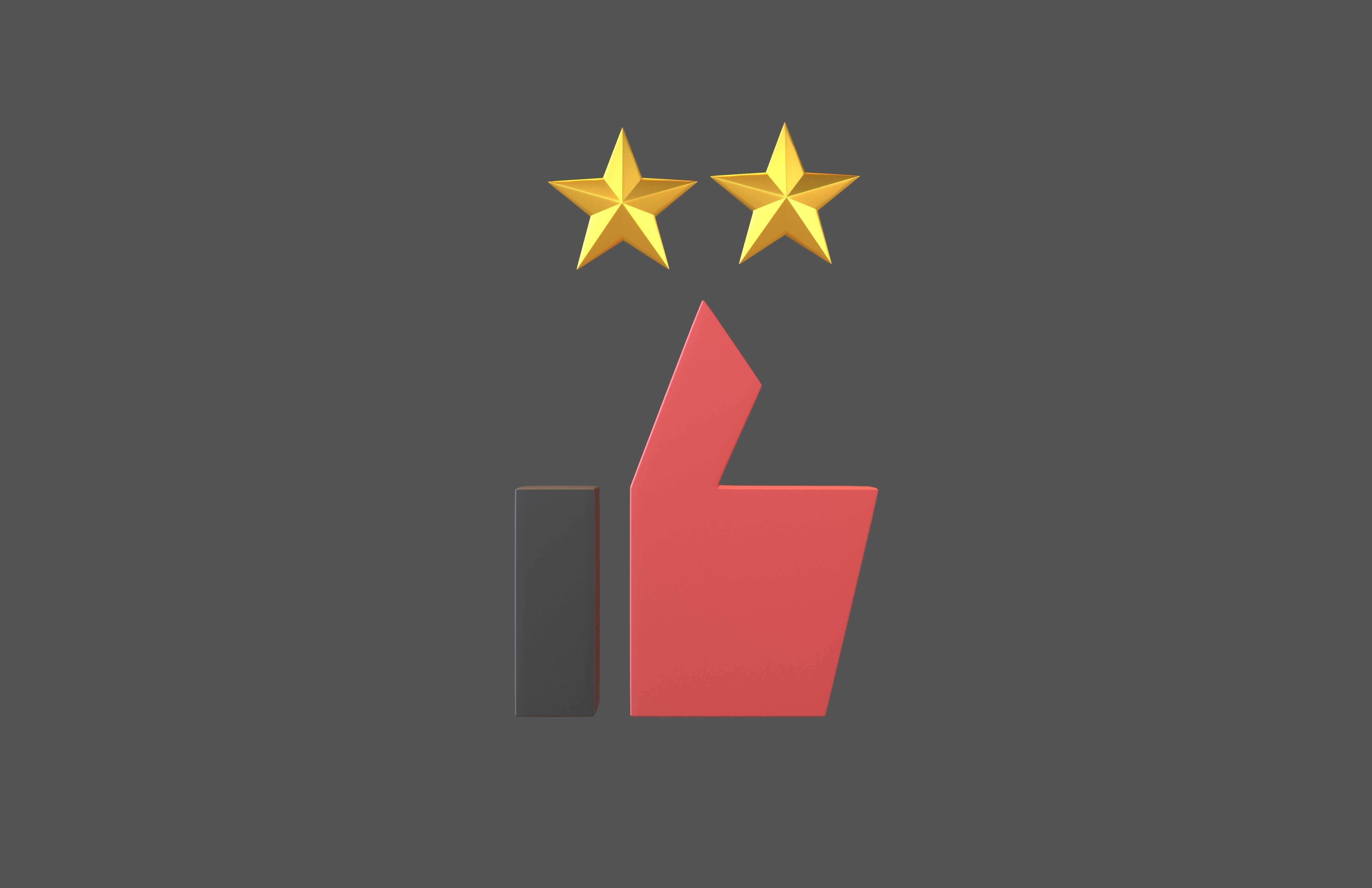 Rating Icon v3 008 Low-poly 3D model_1