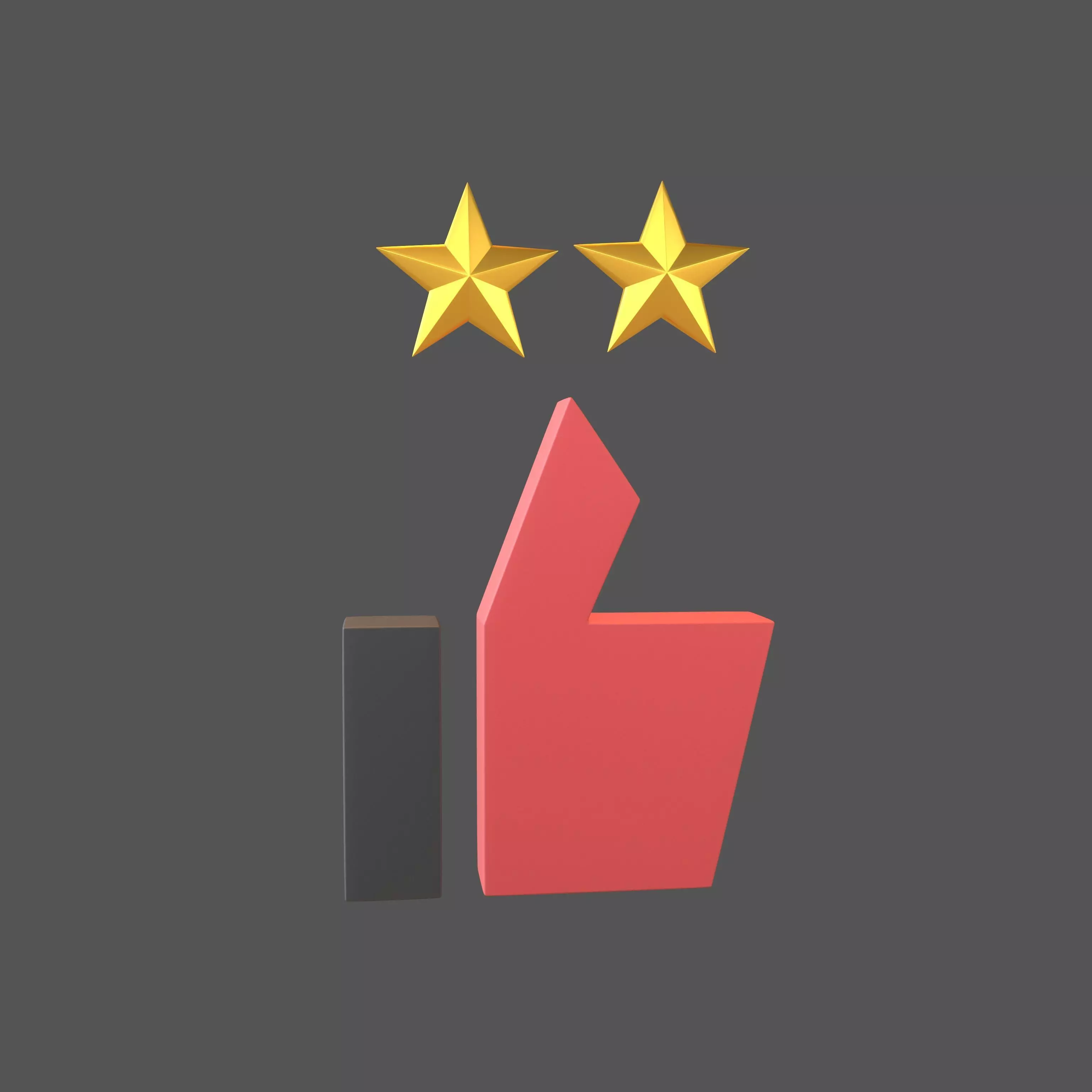 Rating Icon v3 008 Low-poly 3D model_0