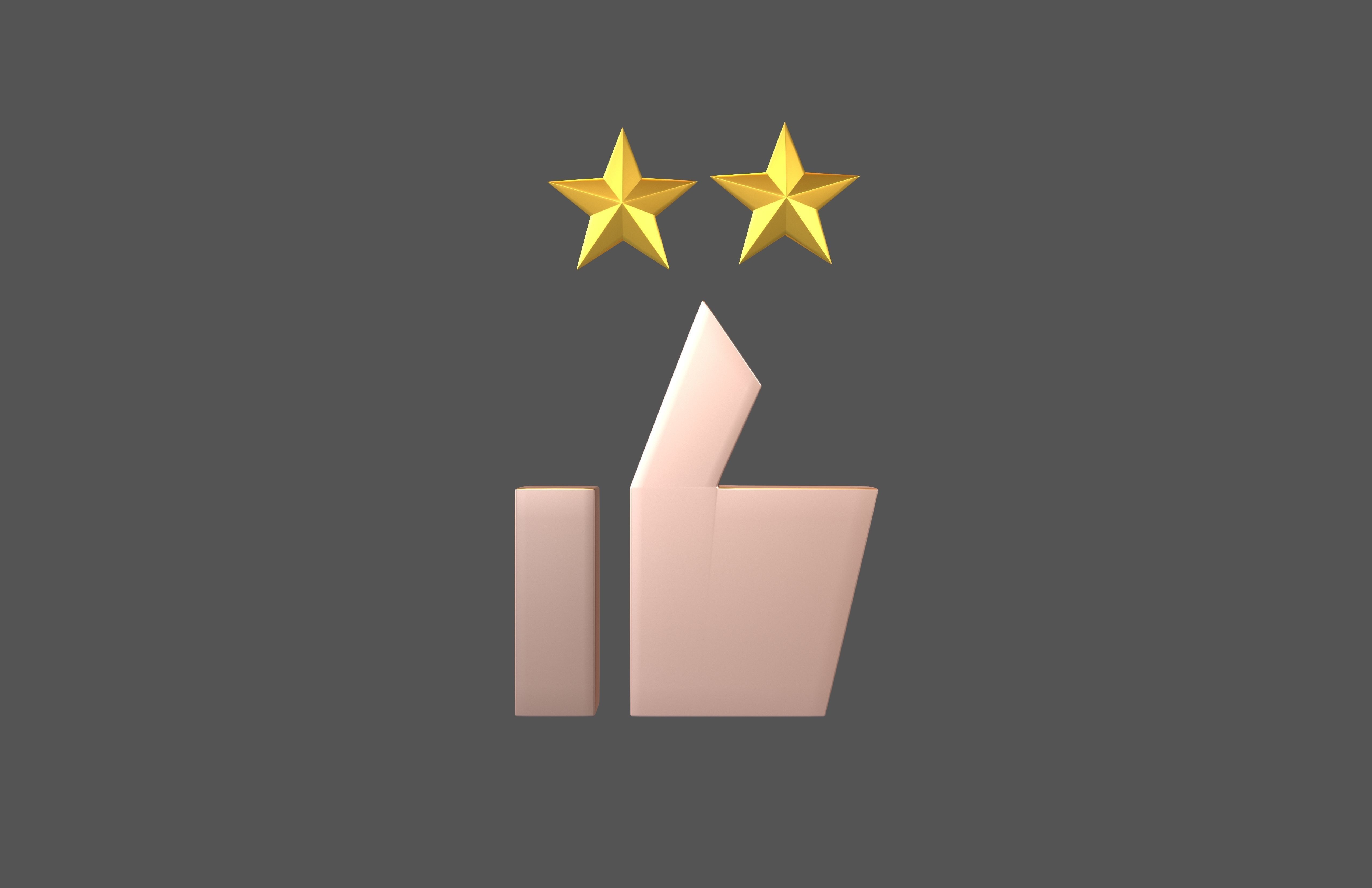 Rating Icon v3 011 Low-poly 3D model_2