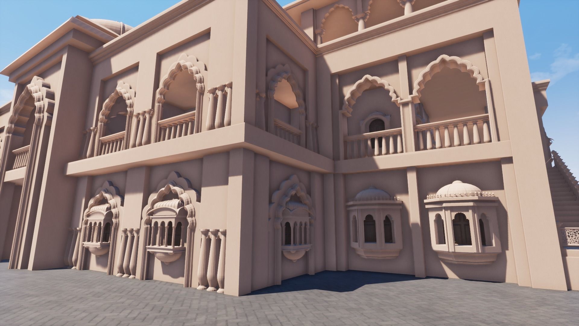 Indian architecture  3D model_7