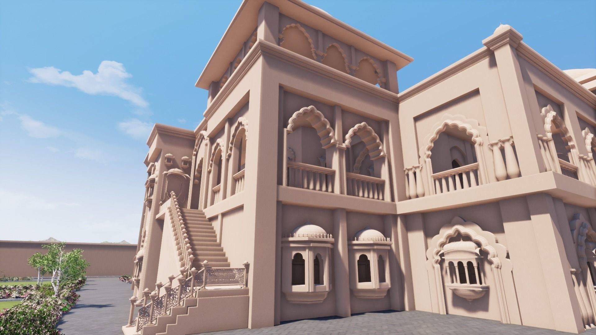 Indian architecture  3D model_9