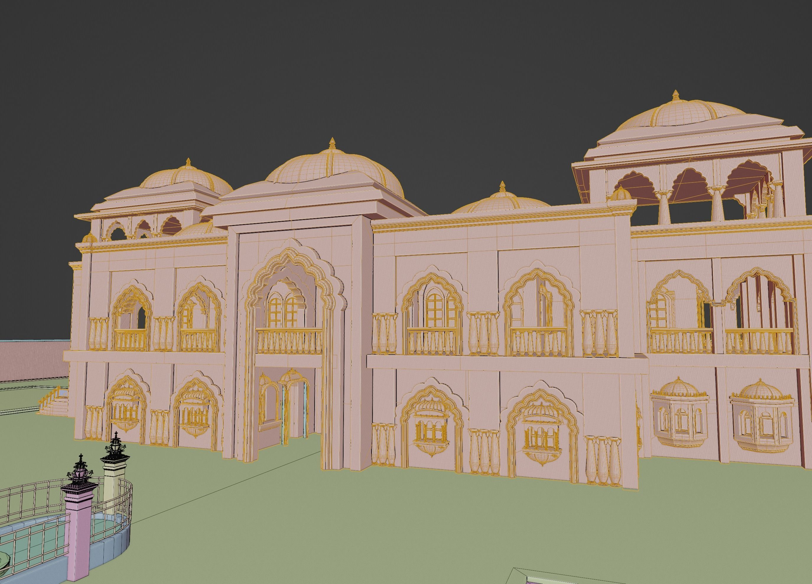 Indian architecture  3D model_11