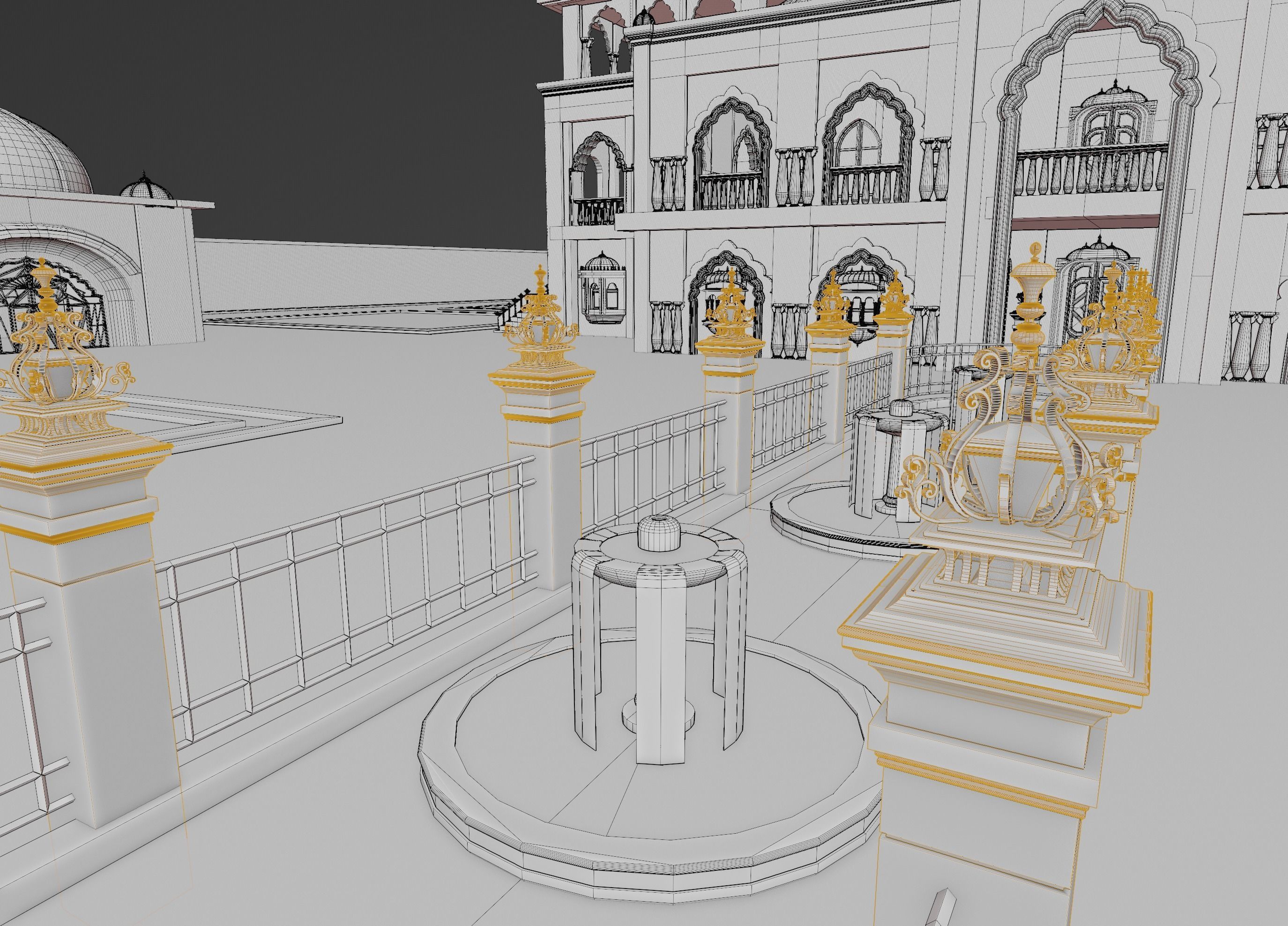 Indian architecture  3D model_12