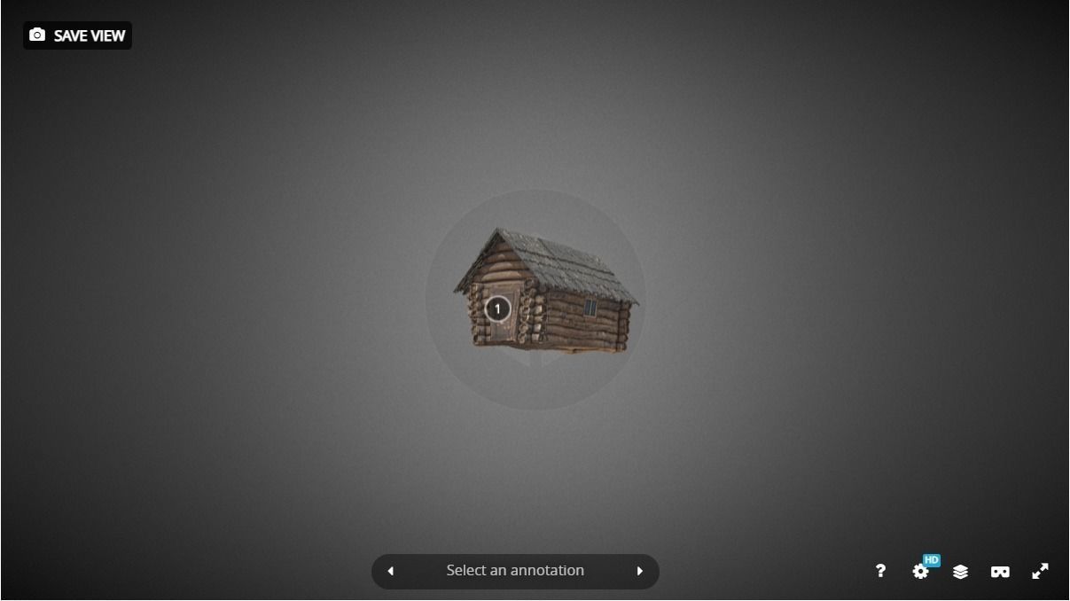 Old cottage Low-poly 3D model_5