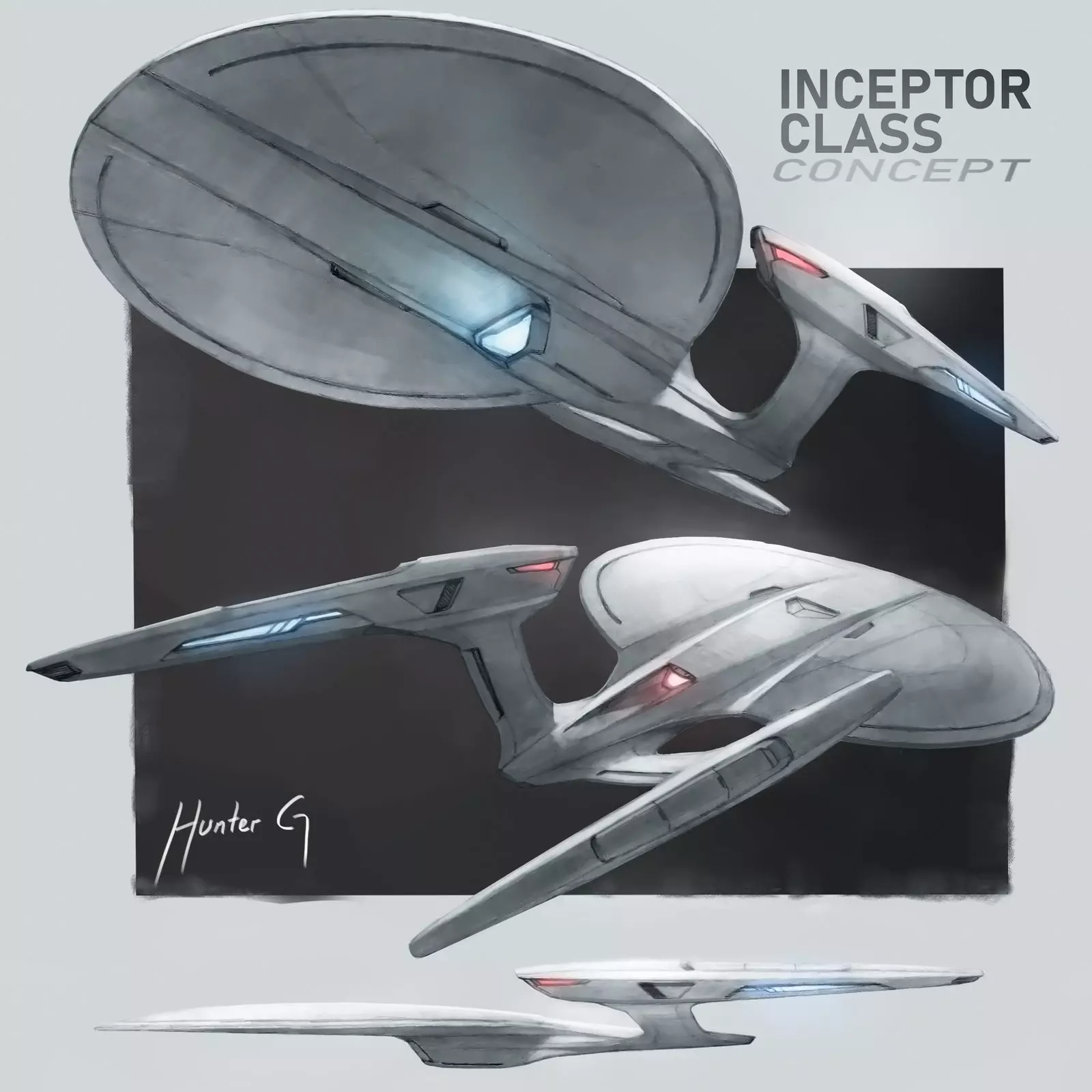 Incepter Class StarShip Free 3D print model