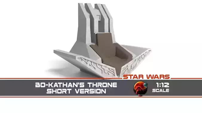 Bo-Katans Throne small 1-12 scale 3D print model