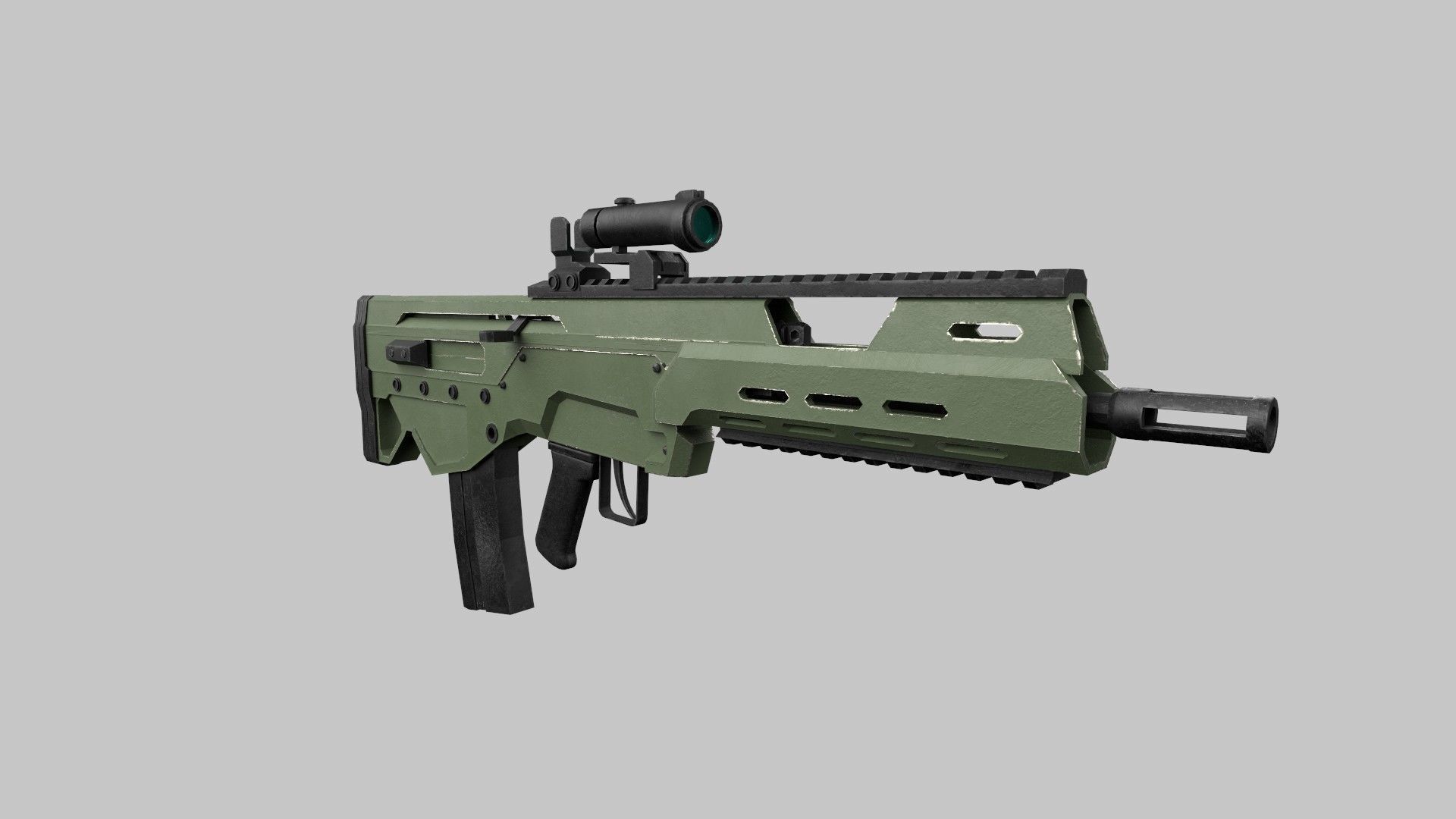  Assault rifle 3D model_5