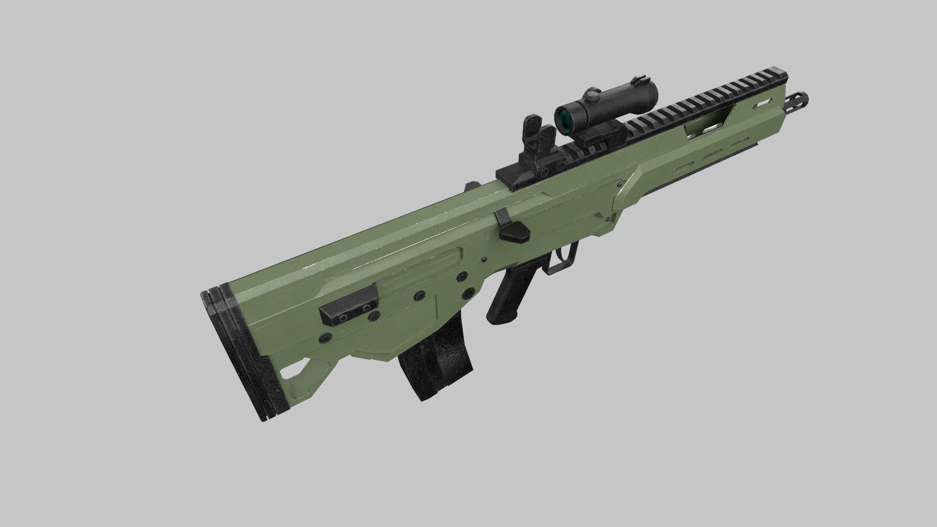  Assault rifle 3D model_4